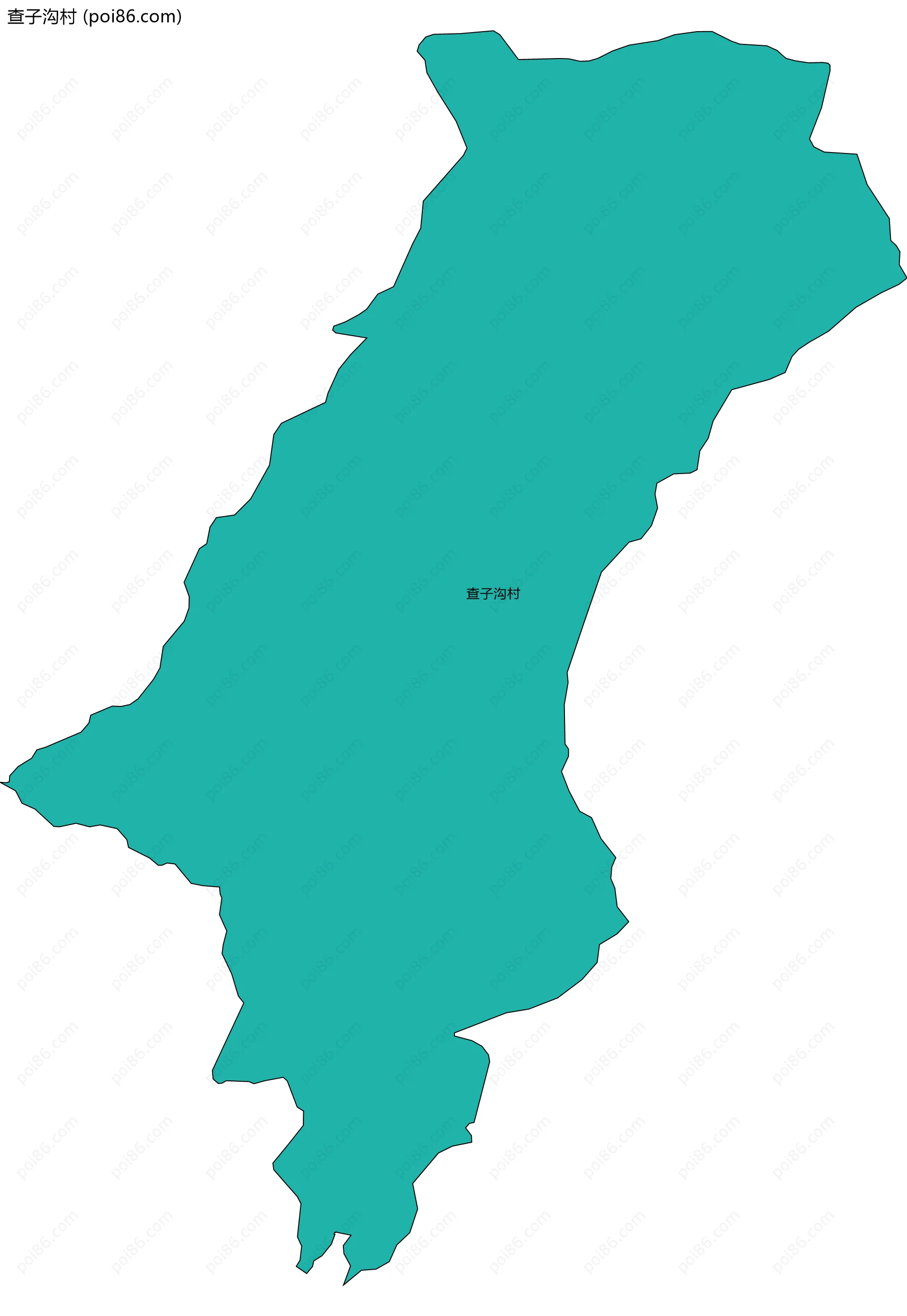 查子沟村边界地图