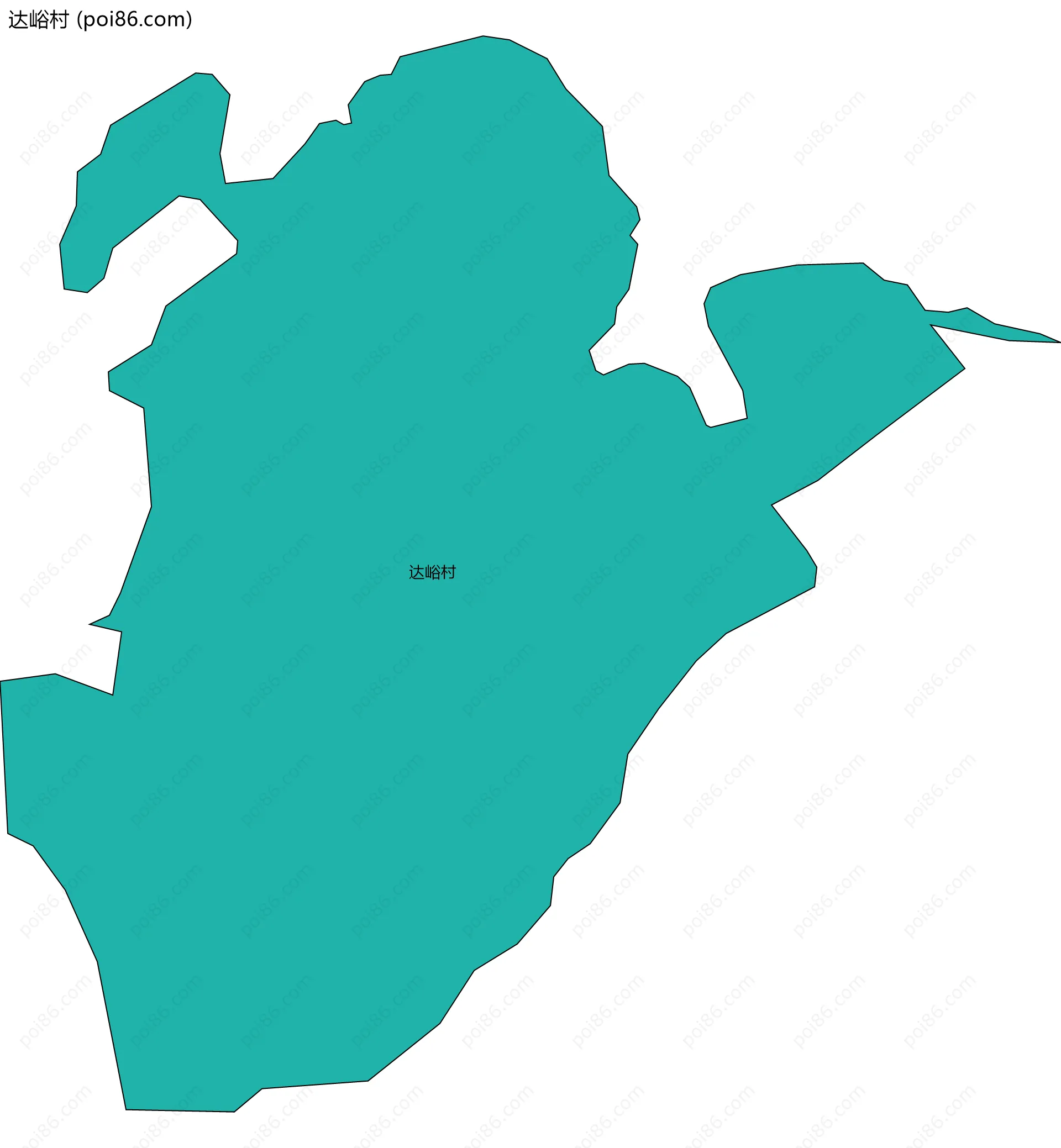 达峪村边界地图