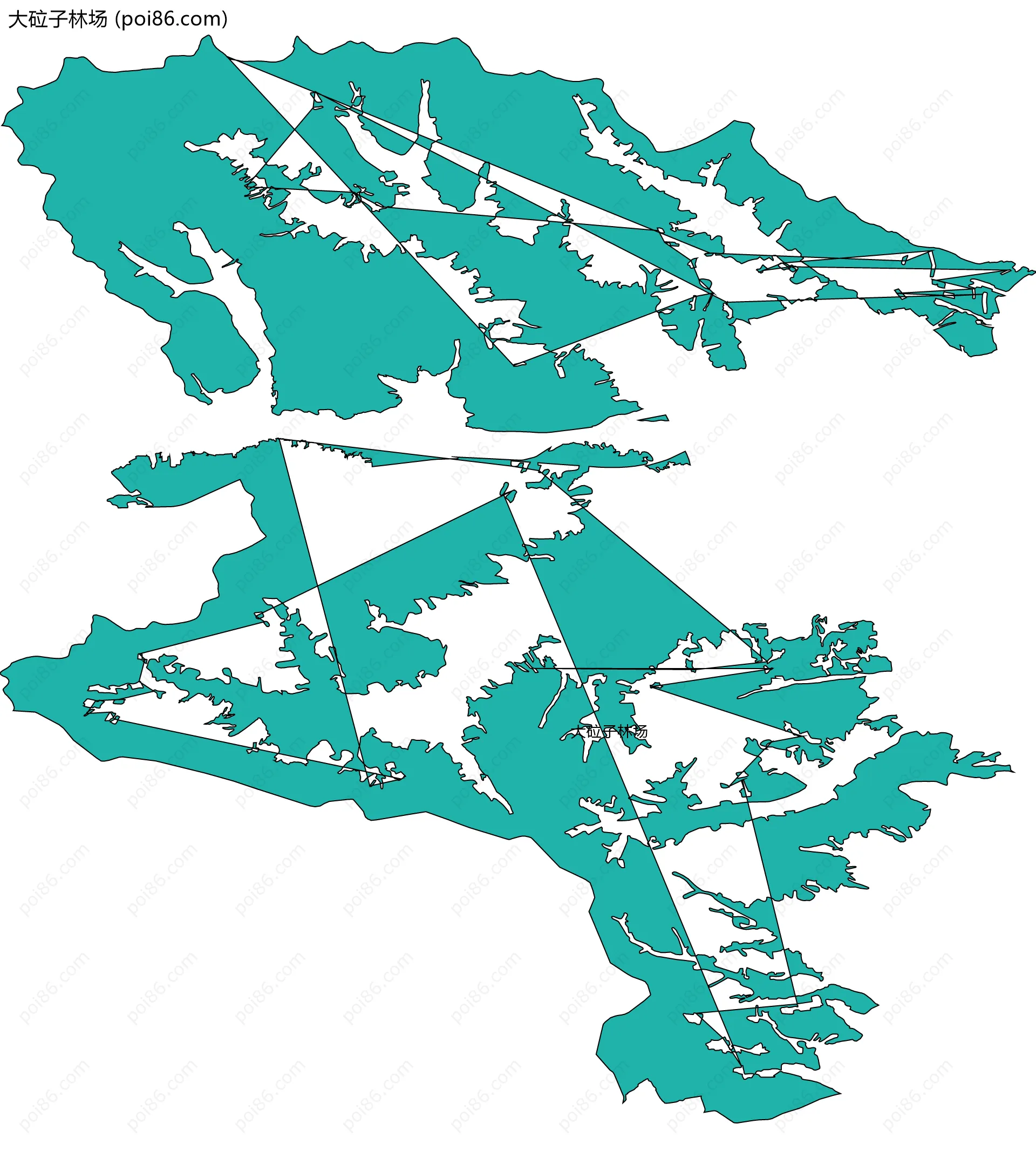 大砬子林场边界地图