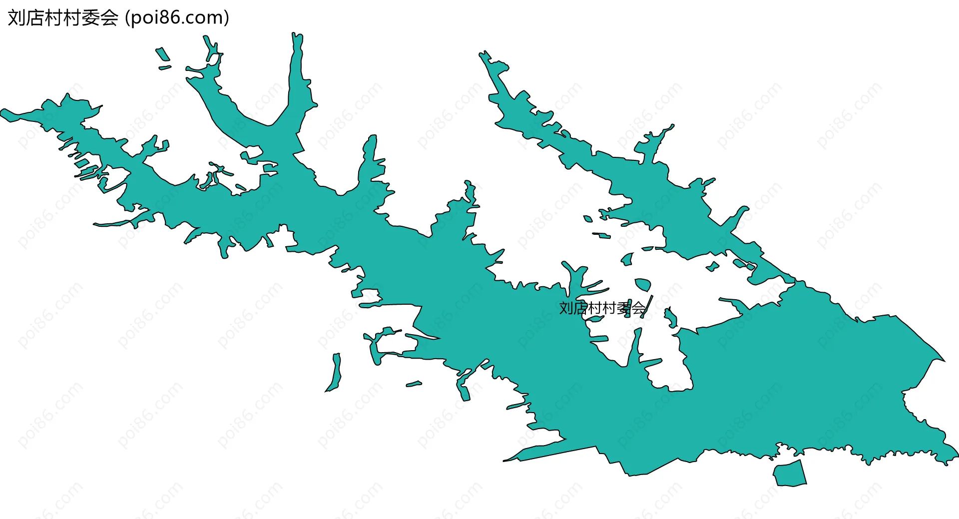 刘店村村委会边界地图