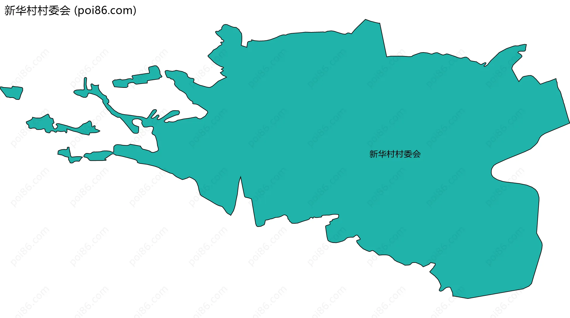 新华村村委会边界地图