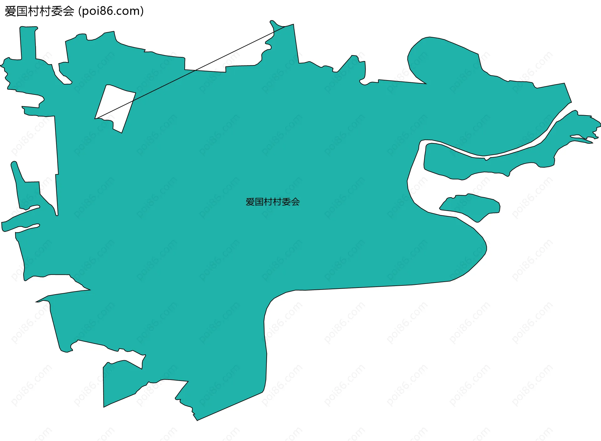 爱国村村委会边界地图