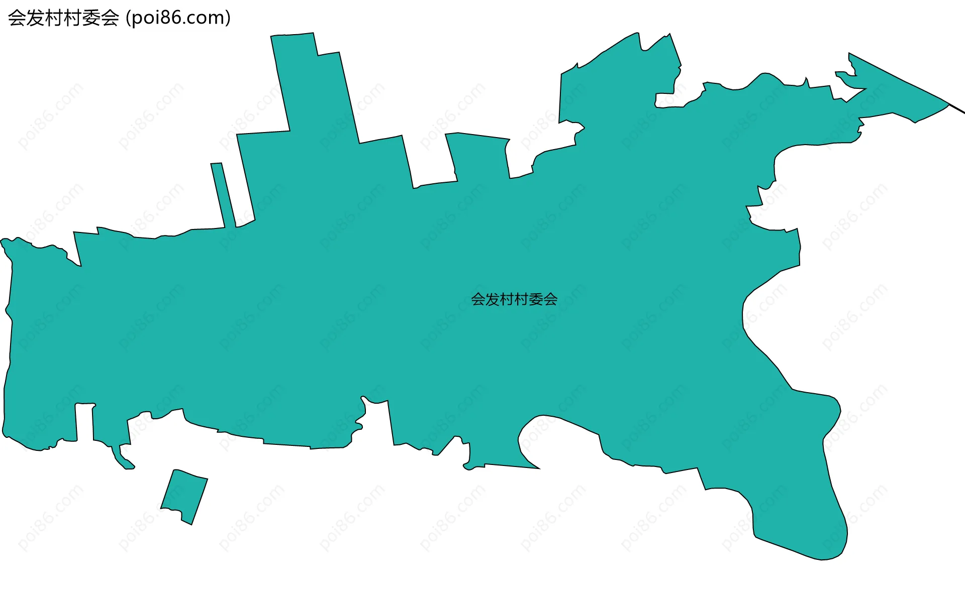 会发村村委会边界地图