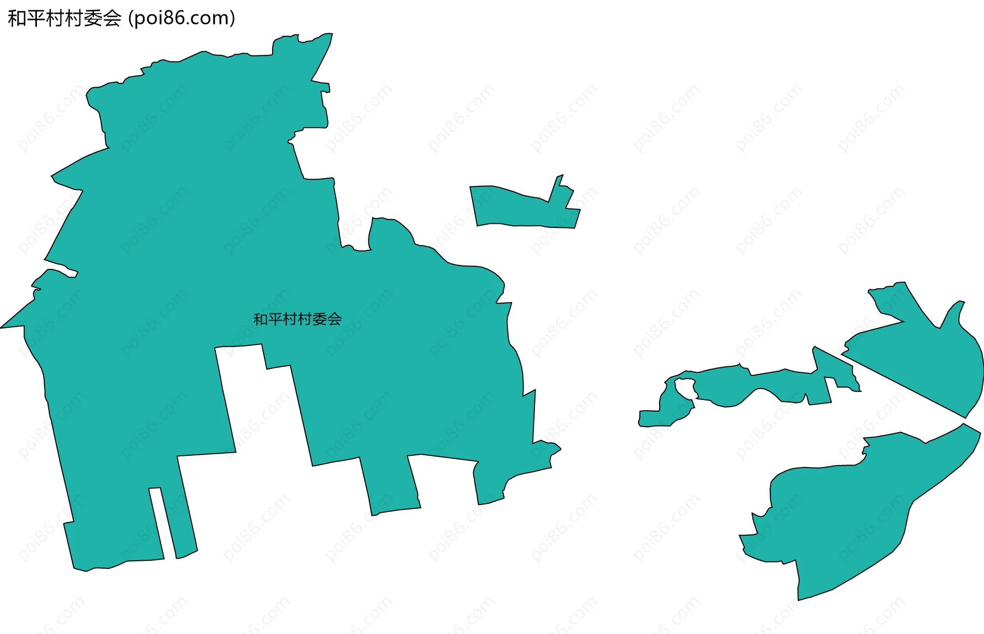 和平村村委会边界地图