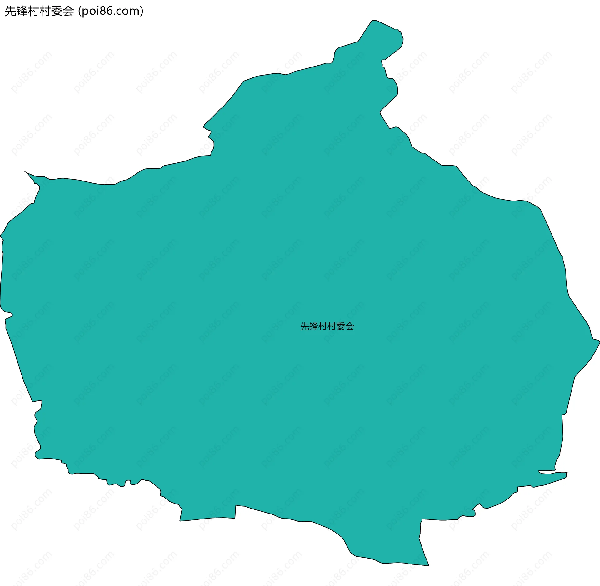先锋村村委会边界地图