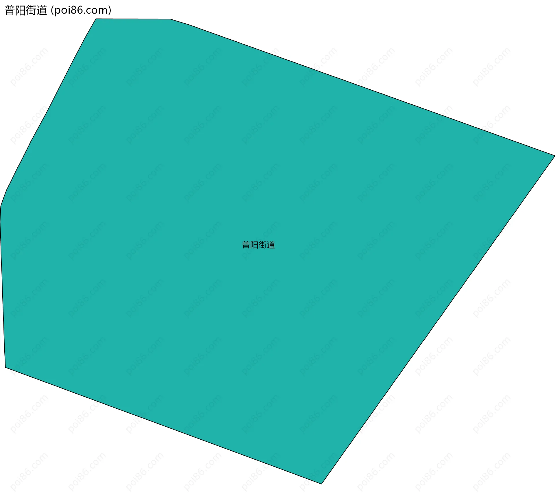 普阳街道边界地图