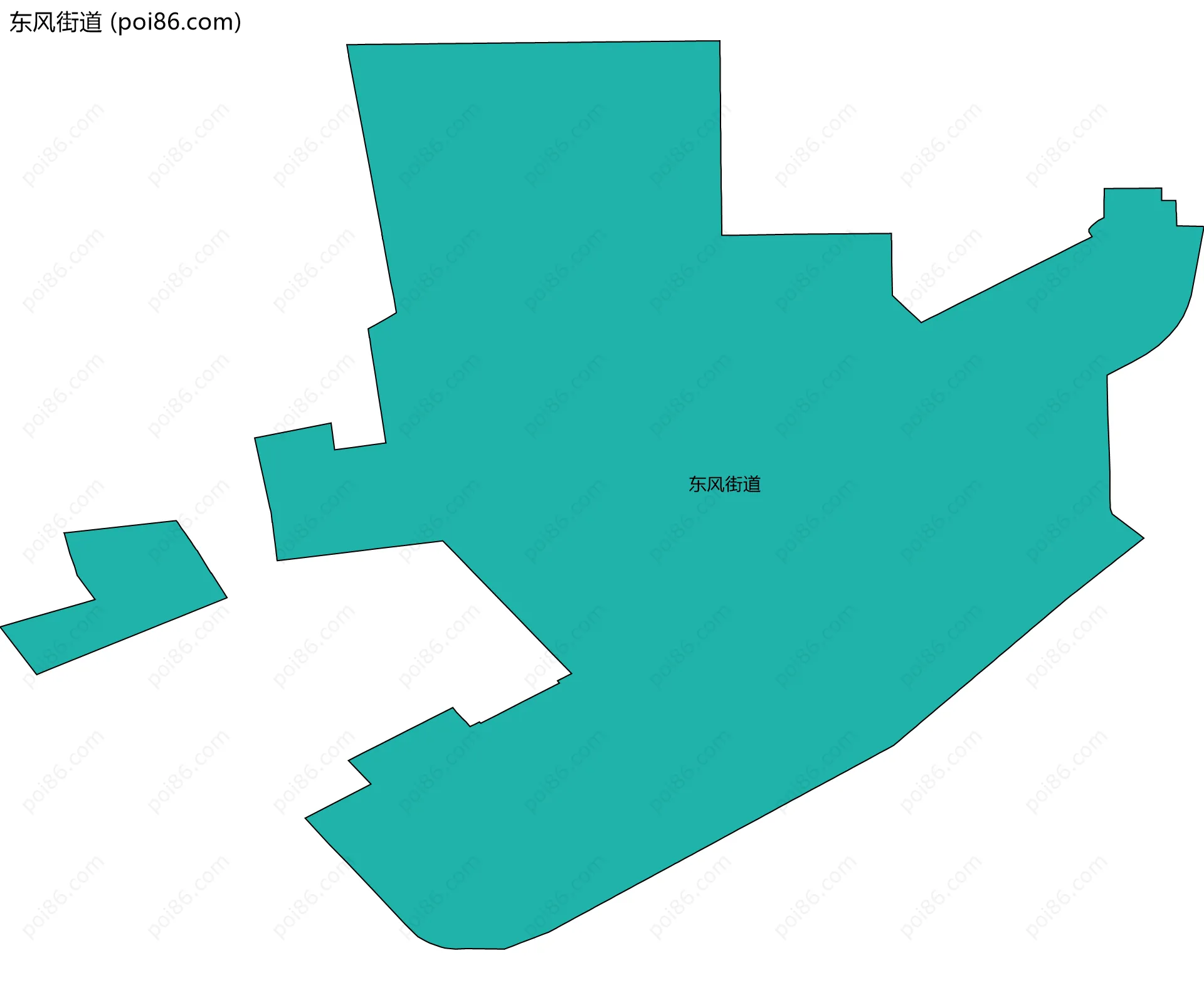 东风街道边界地图
