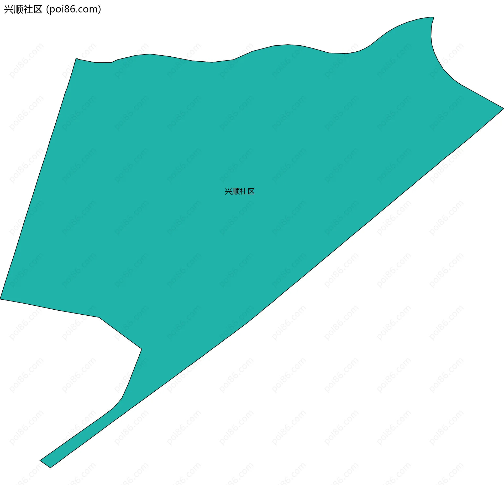 兴顺社区边界地图
