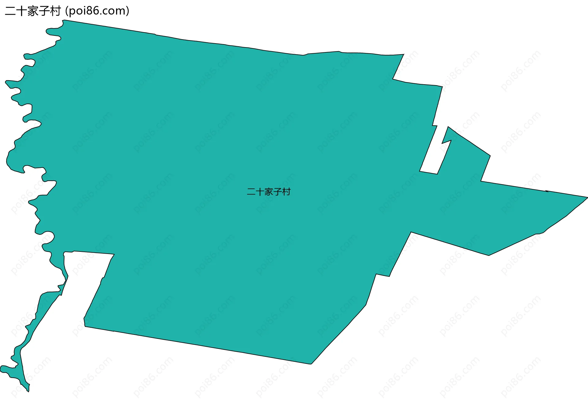 二十家子村边界地图