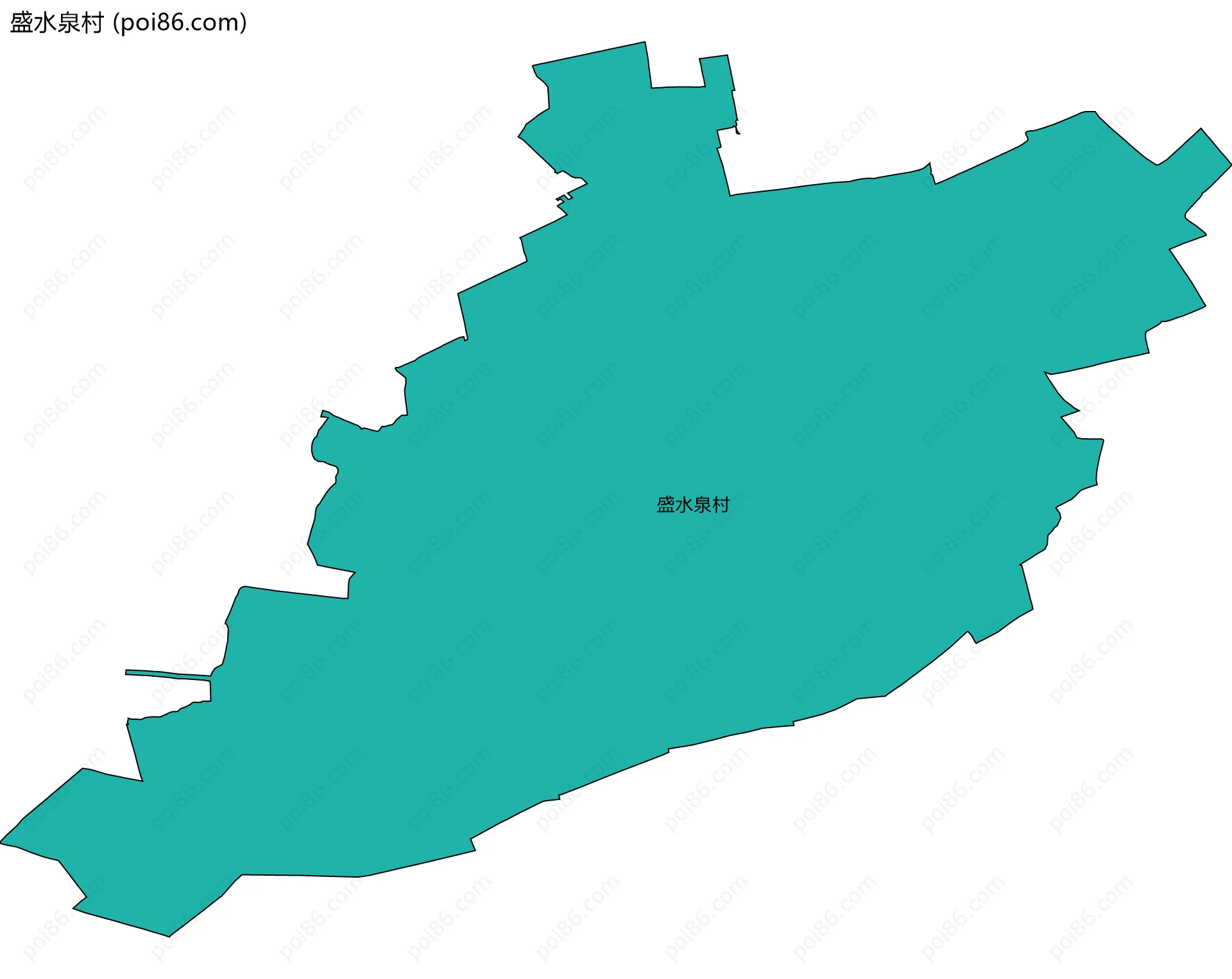 盛水泉村边界地图