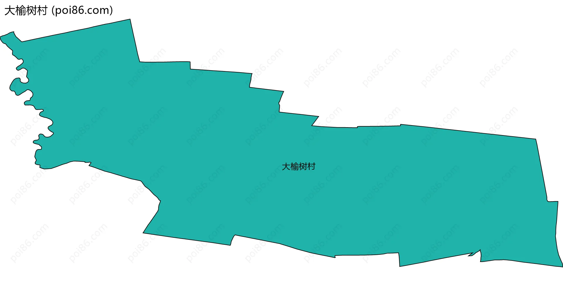 大榆树村边界地图