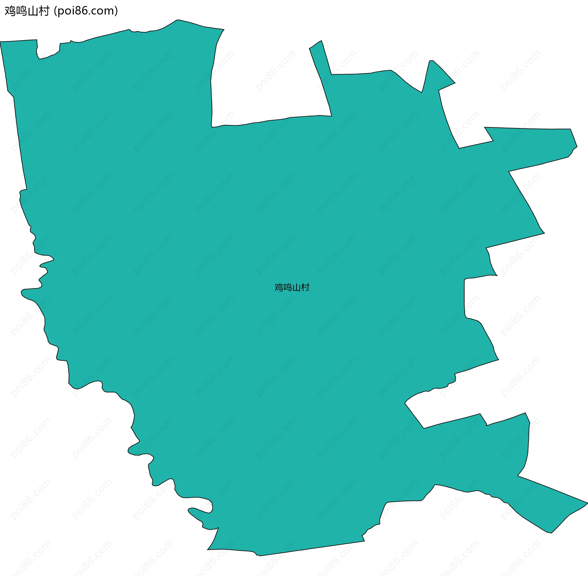 鸡鸣山村边界地图