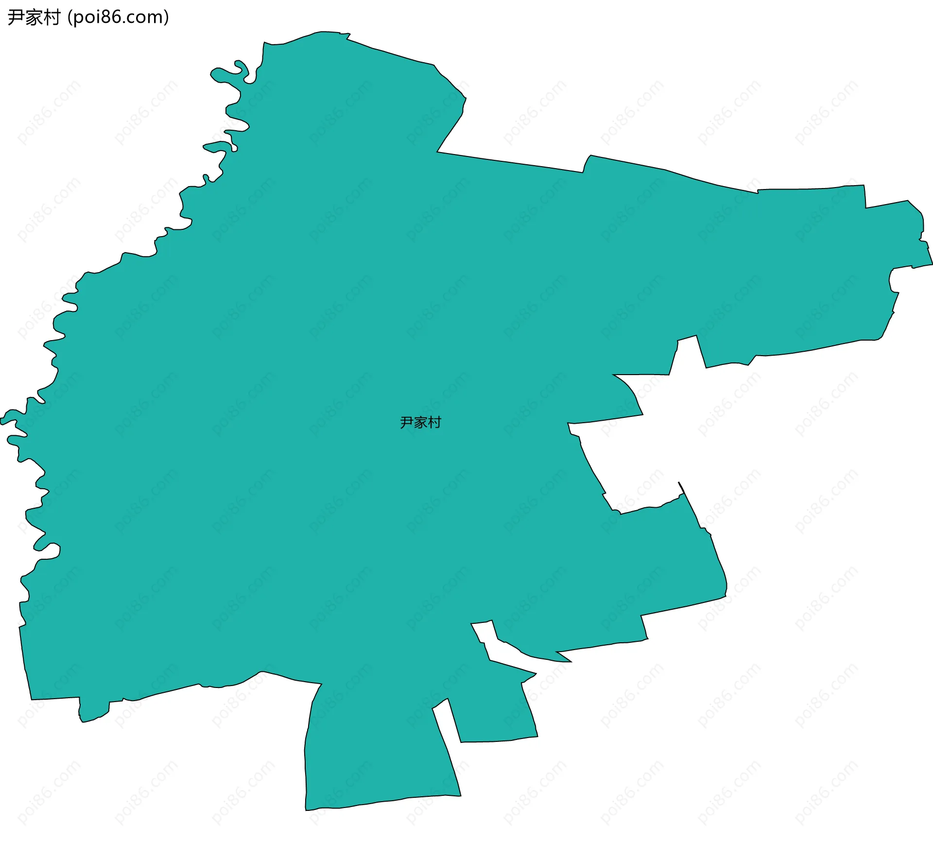 尹家村边界地图