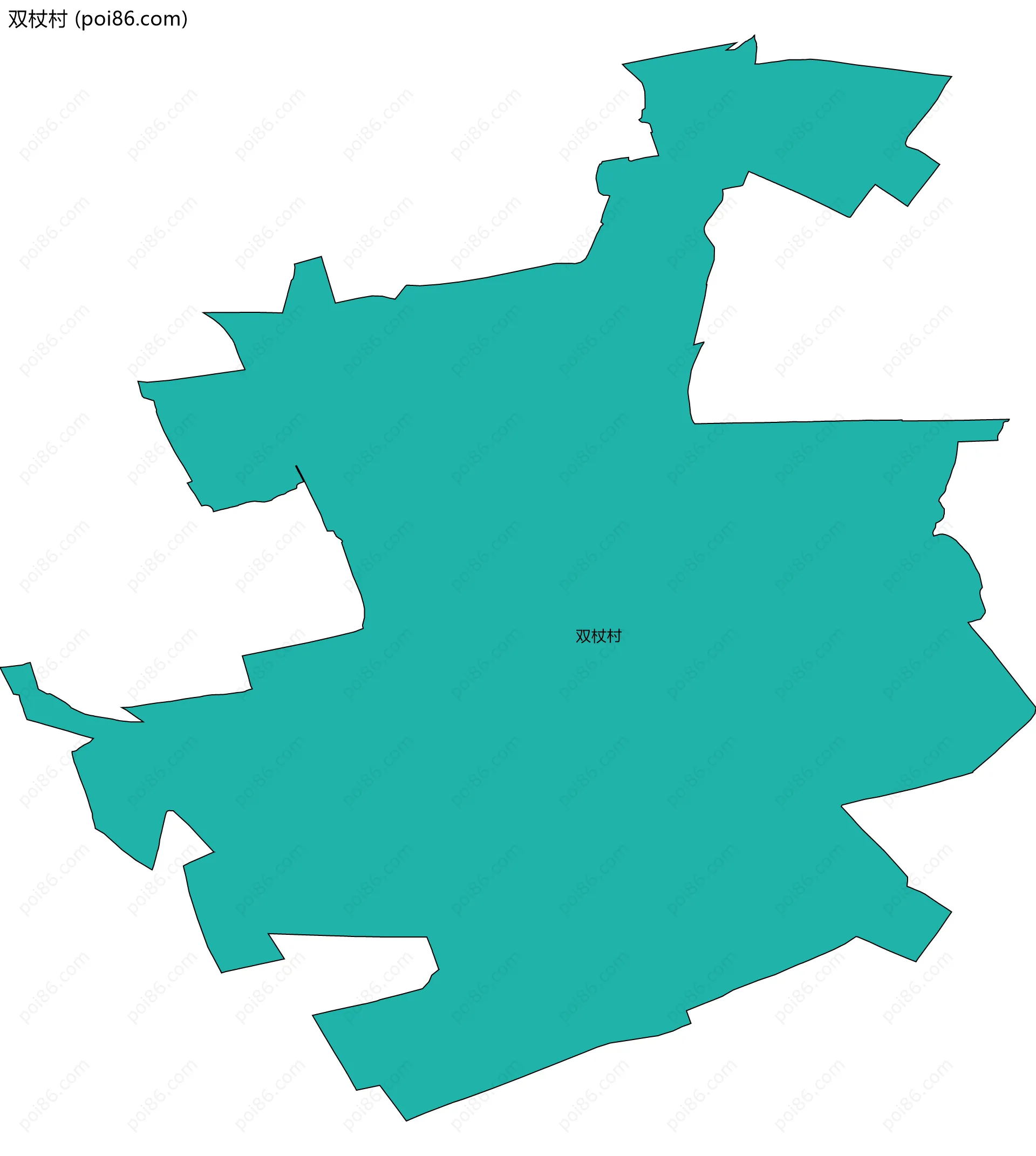 双杖村边界地图