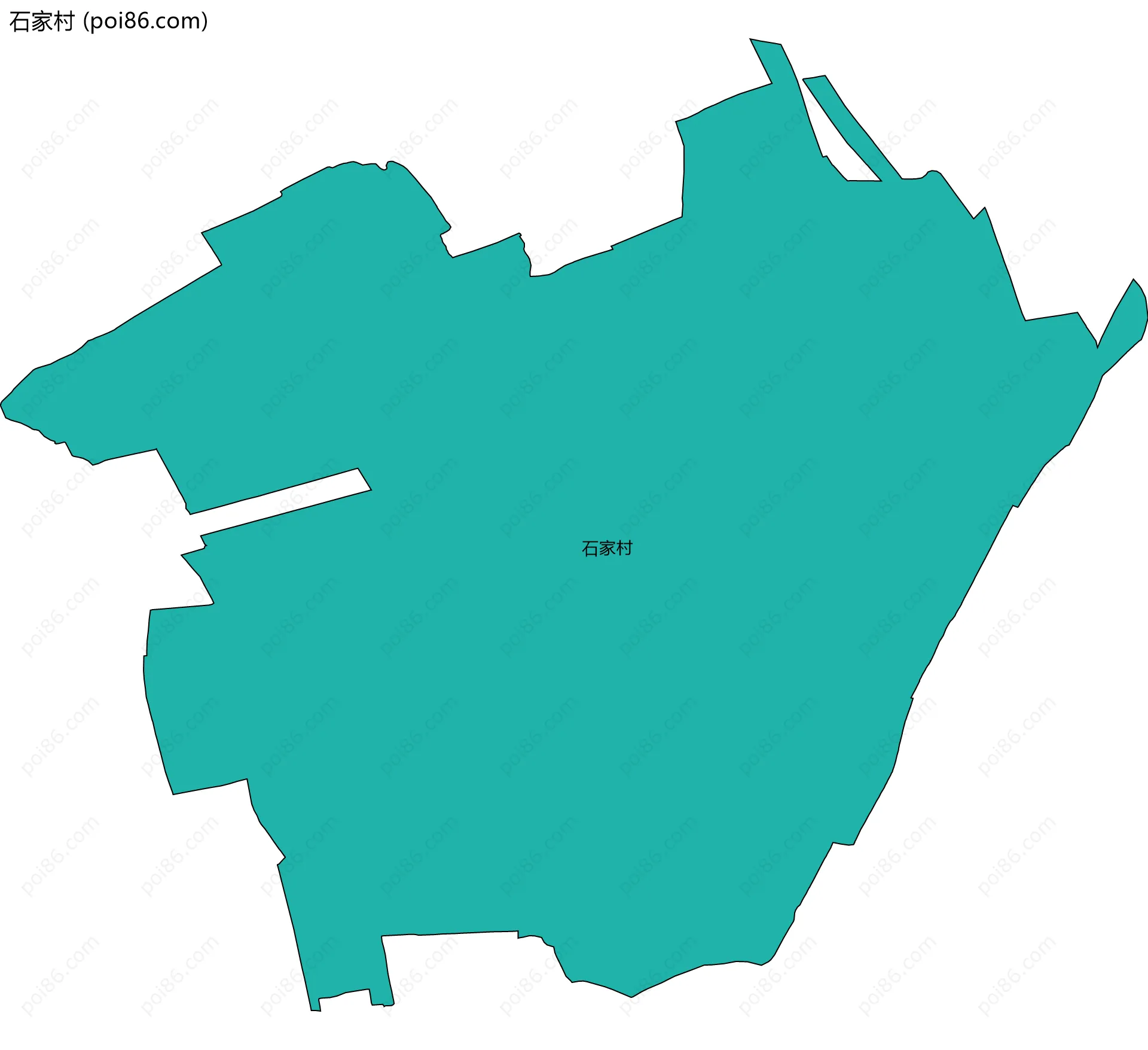 石家村边界地图