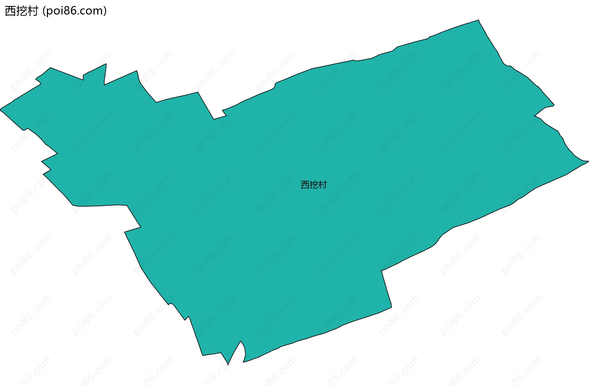 西挖村边界地图