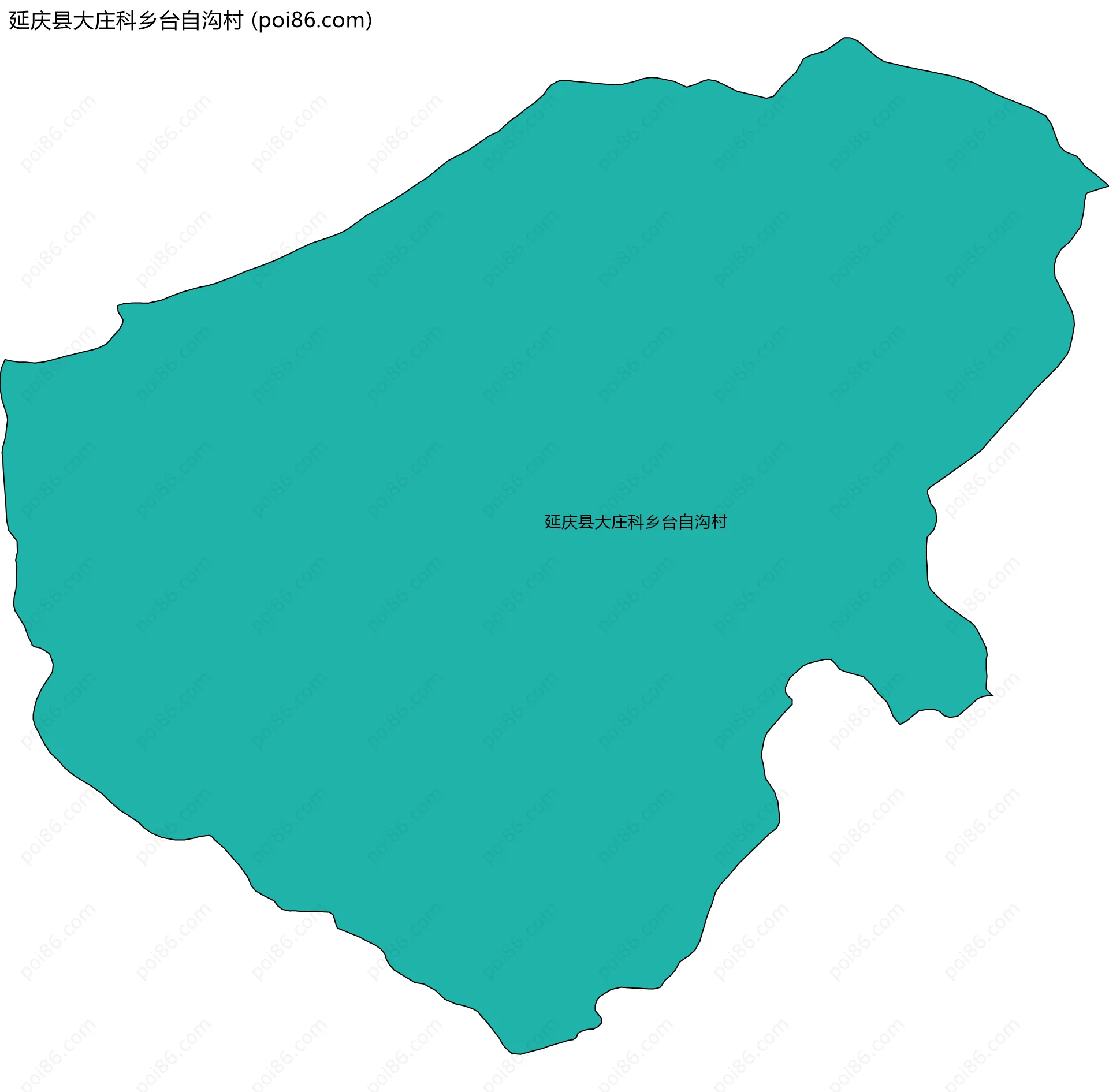 延庆县大庄科乡台自沟村边界地图