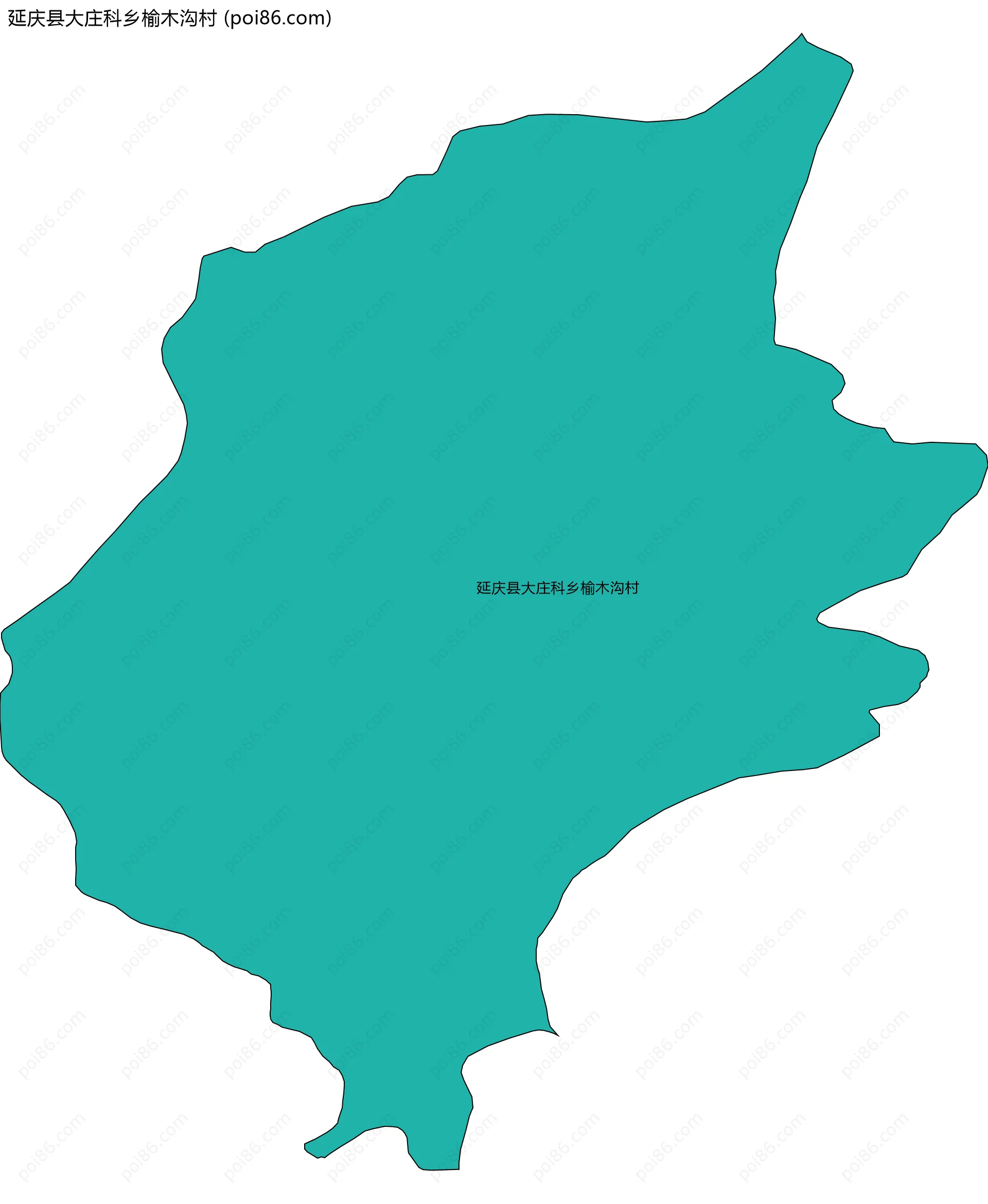 延庆县大庄科乡榆木沟村边界地图