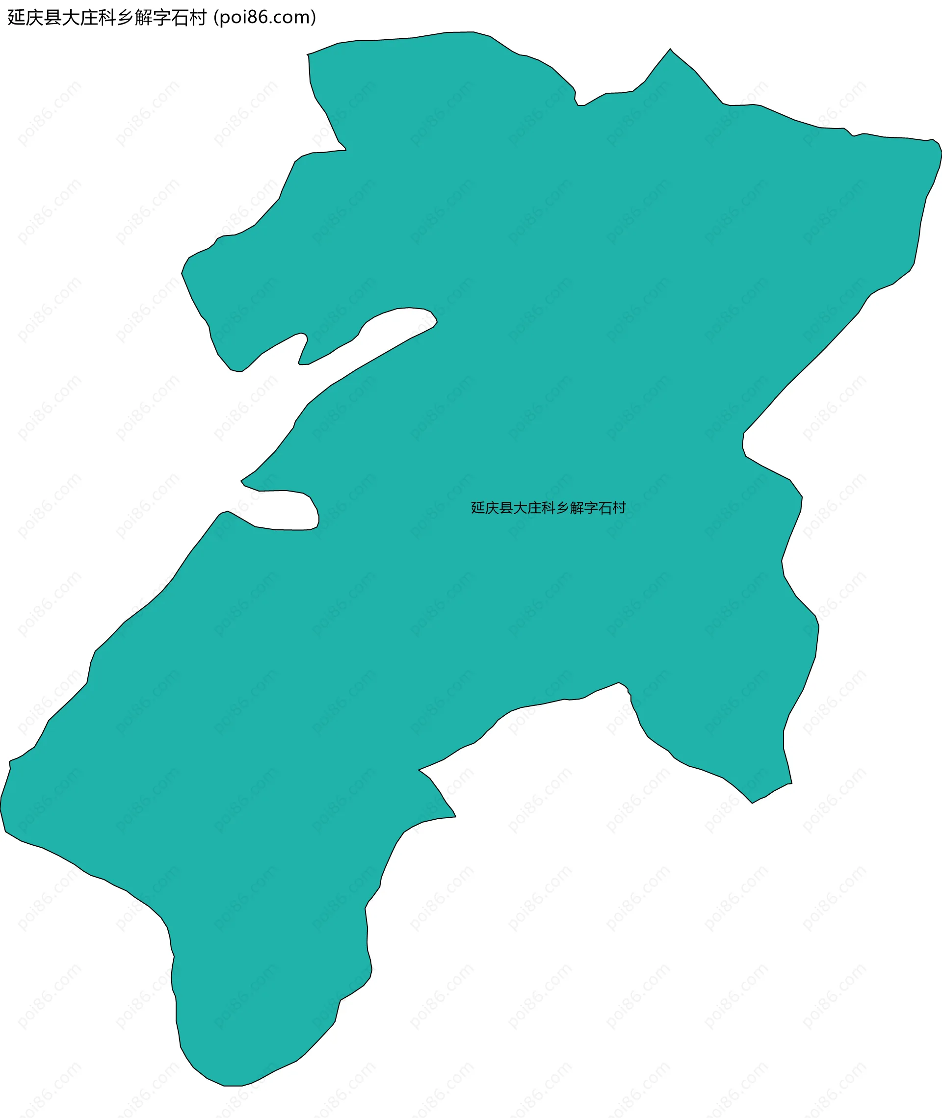 延庆县大庄科乡解字石村边界地图