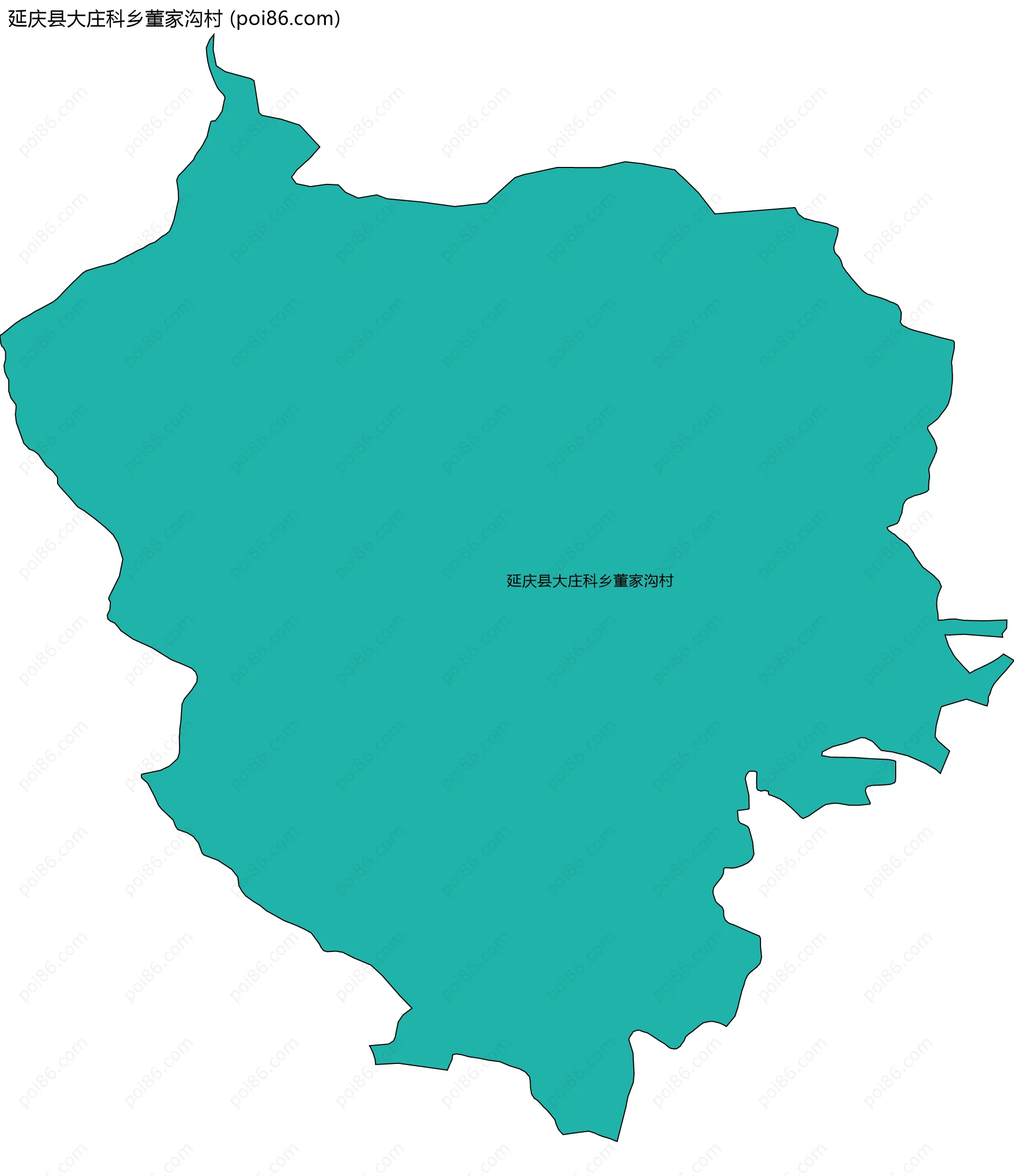 延庆县大庄科乡董家沟村边界地图