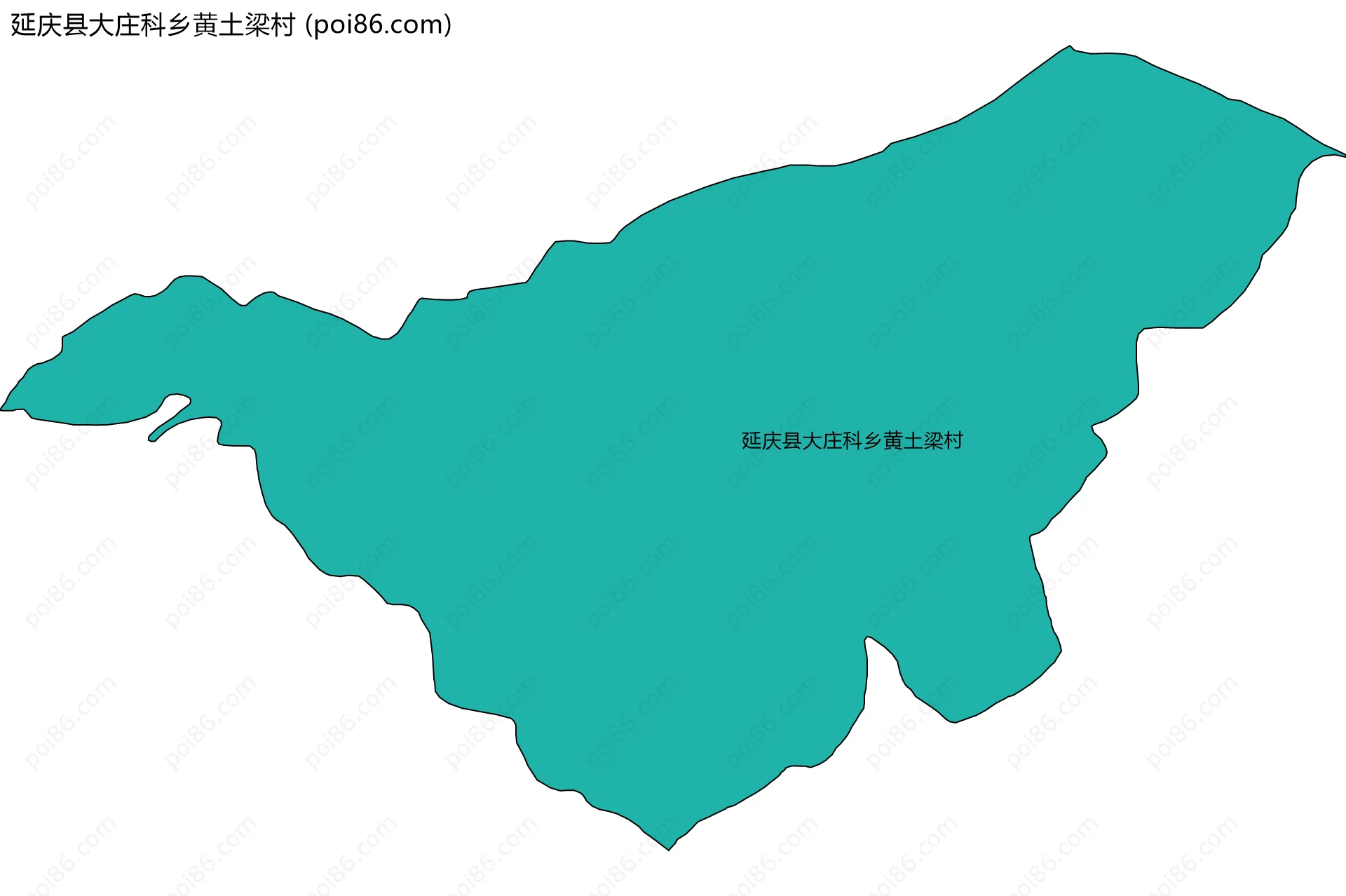 延庆县大庄科乡黄土梁村边界地图