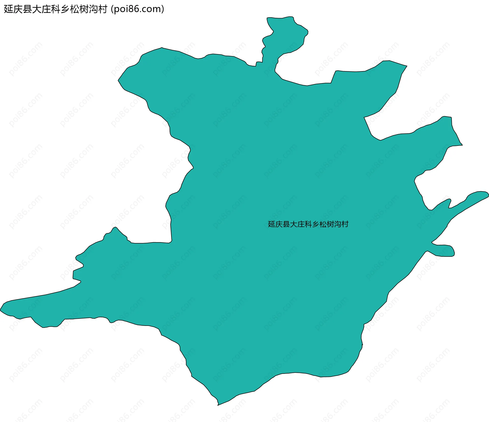 延庆县大庄科乡松树沟村边界地图