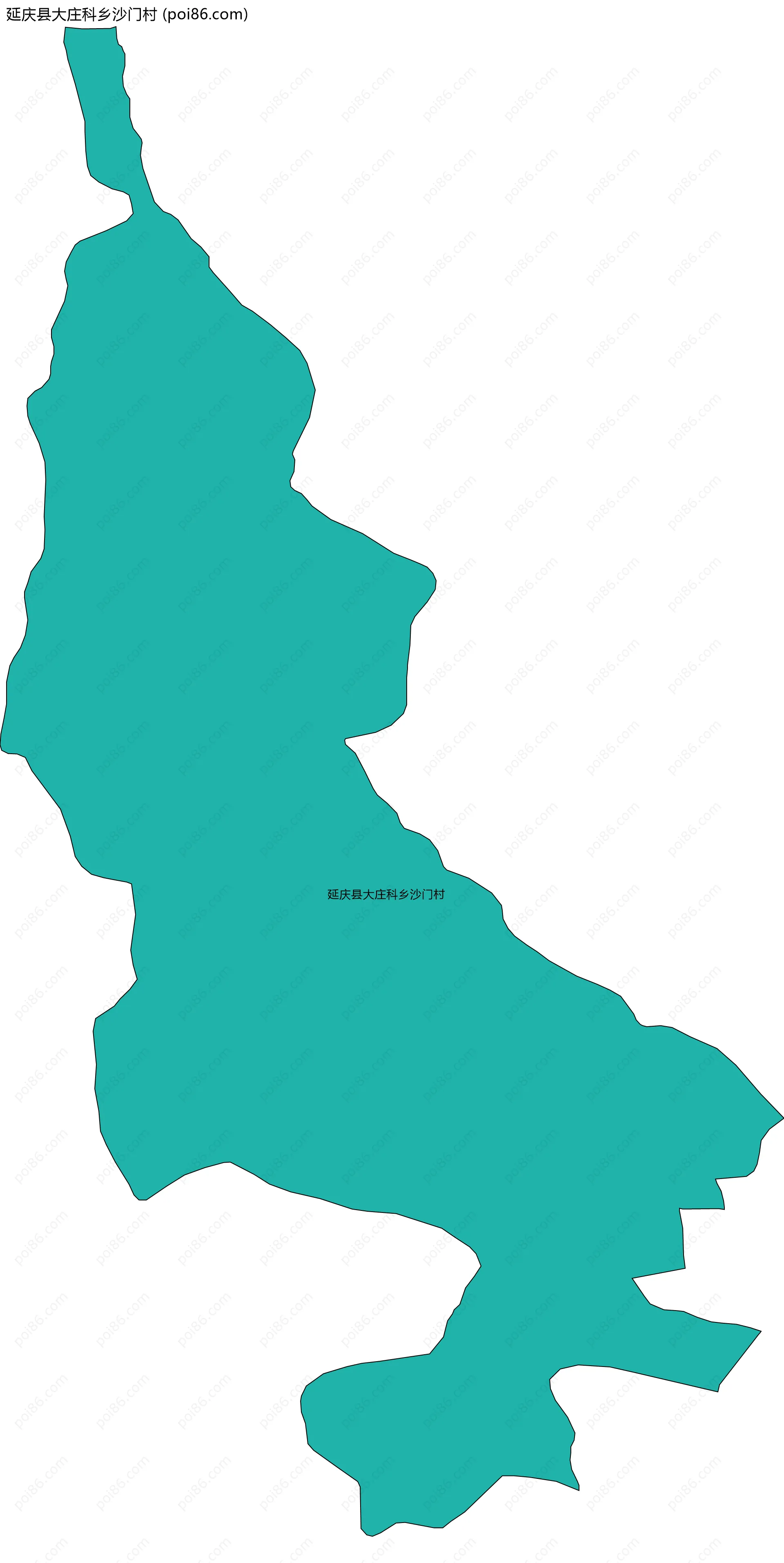 延庆县大庄科乡沙门村边界地图