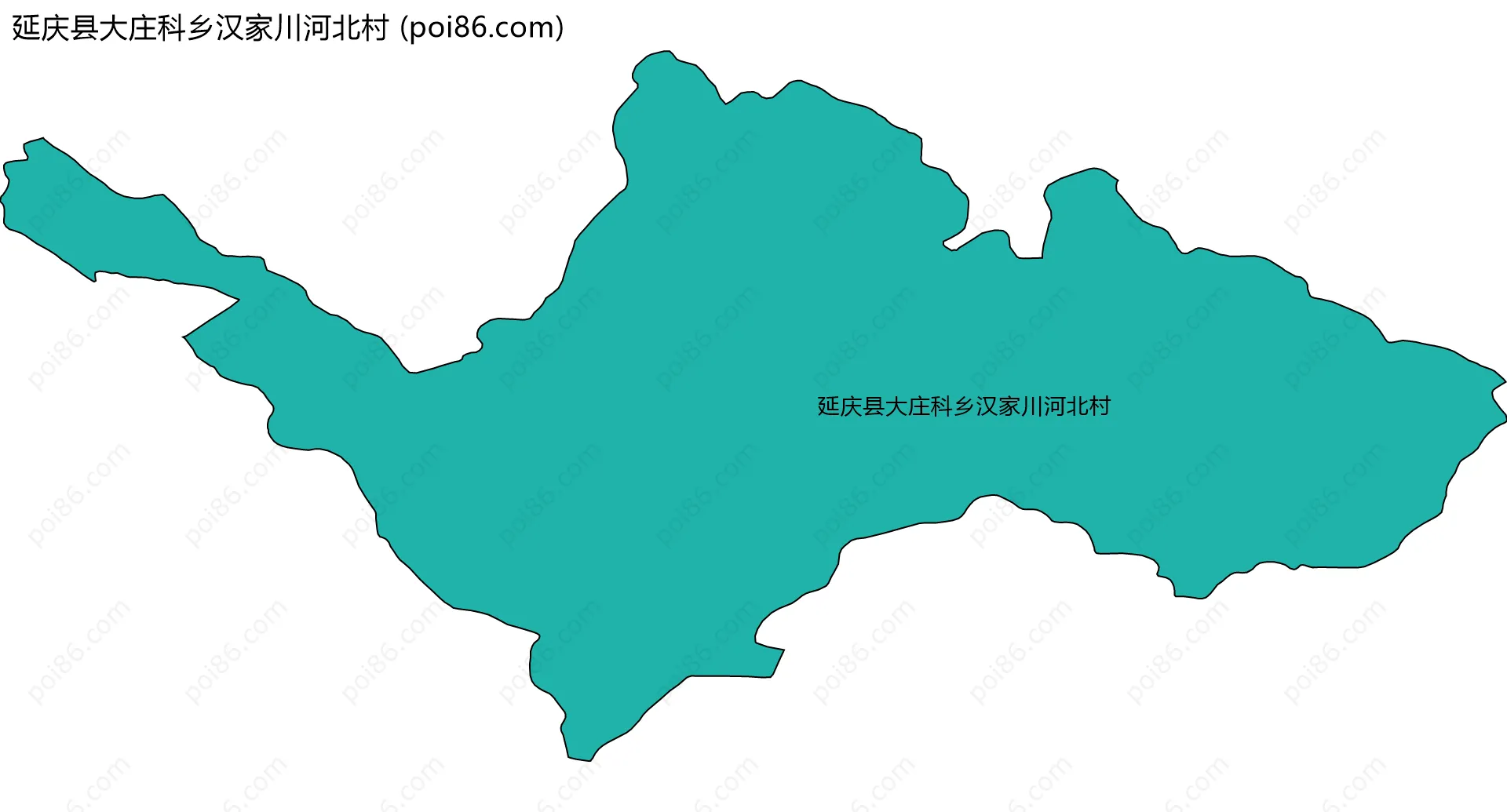 延庆县大庄科乡汉家川河北村边界地图