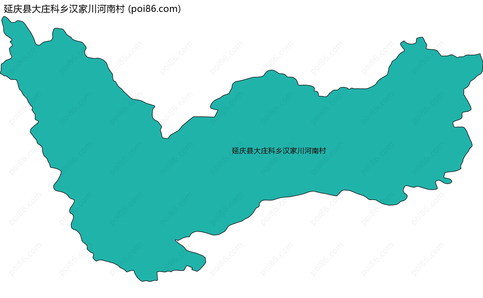 延庆县大庄科乡汉家川河南村边界地图