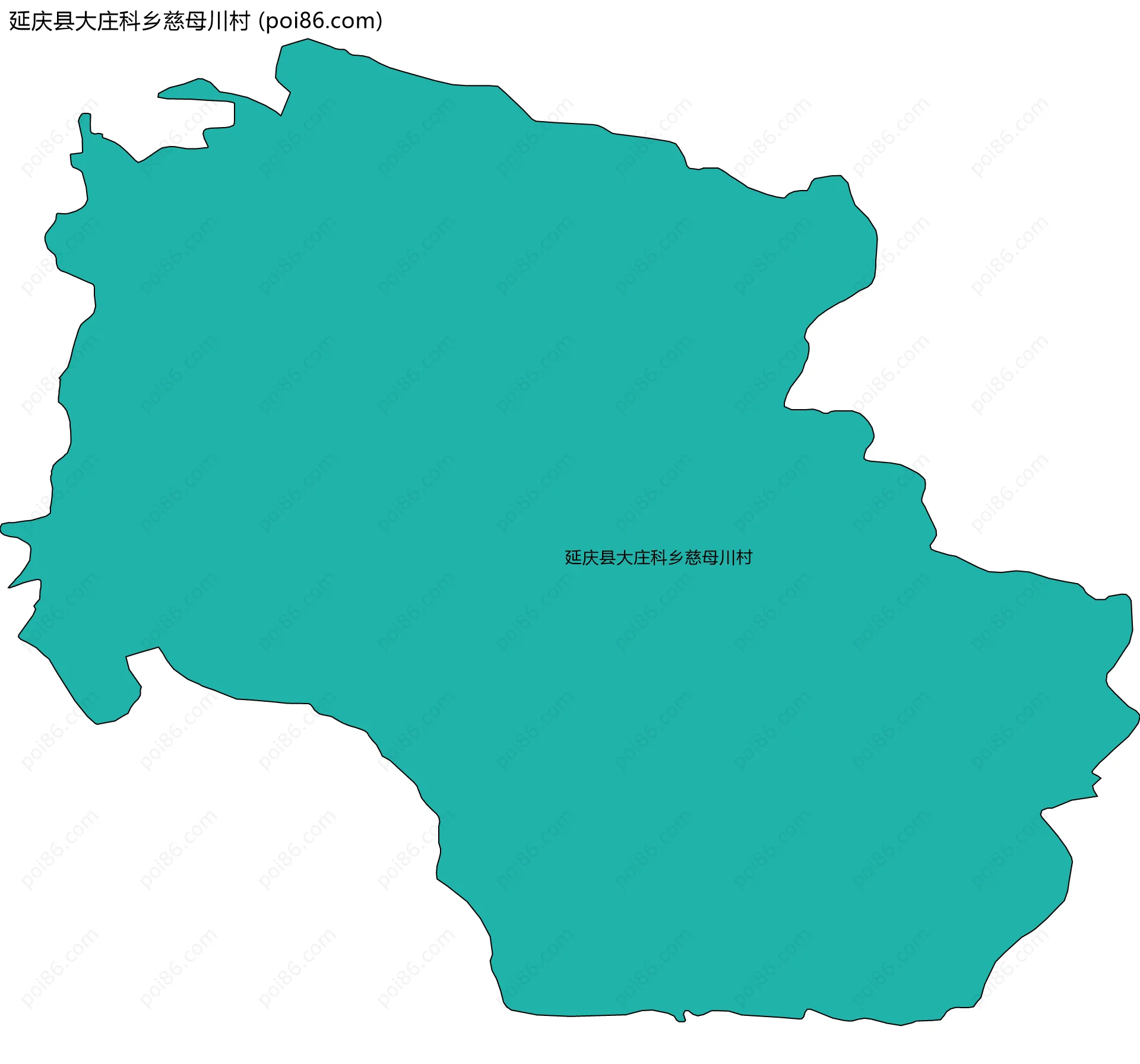 延庆县大庄科乡慈母川村边界地图