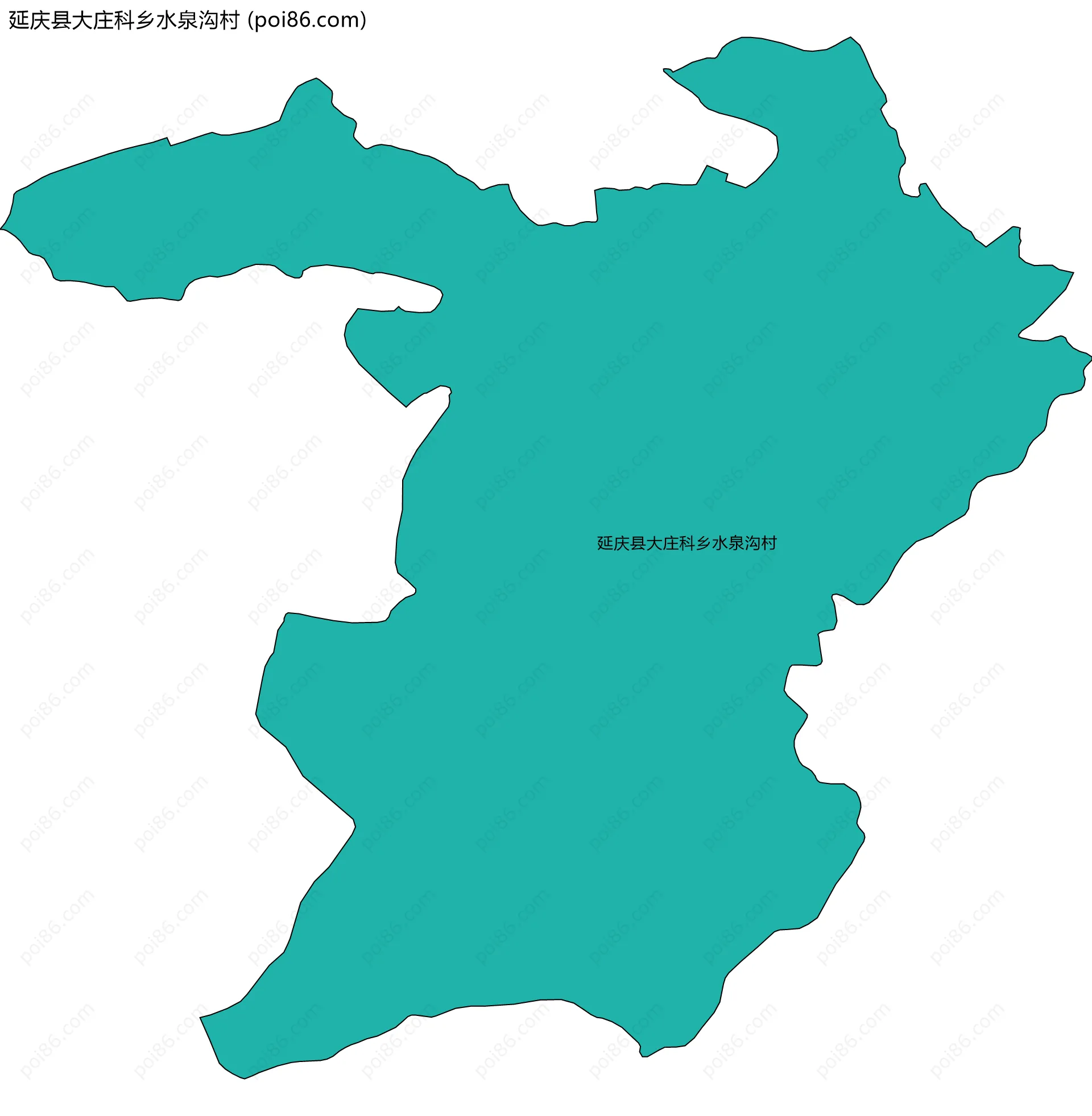 延庆县大庄科乡水泉沟村边界地图