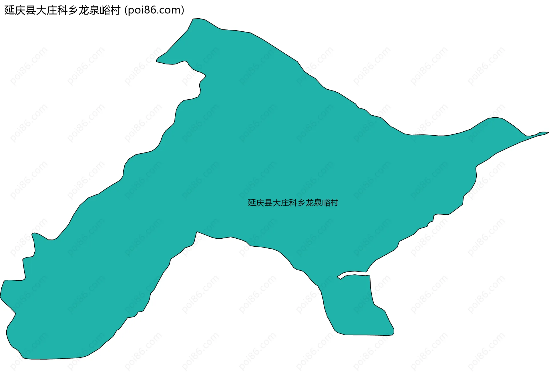 延庆县大庄科乡龙泉峪村边界地图
