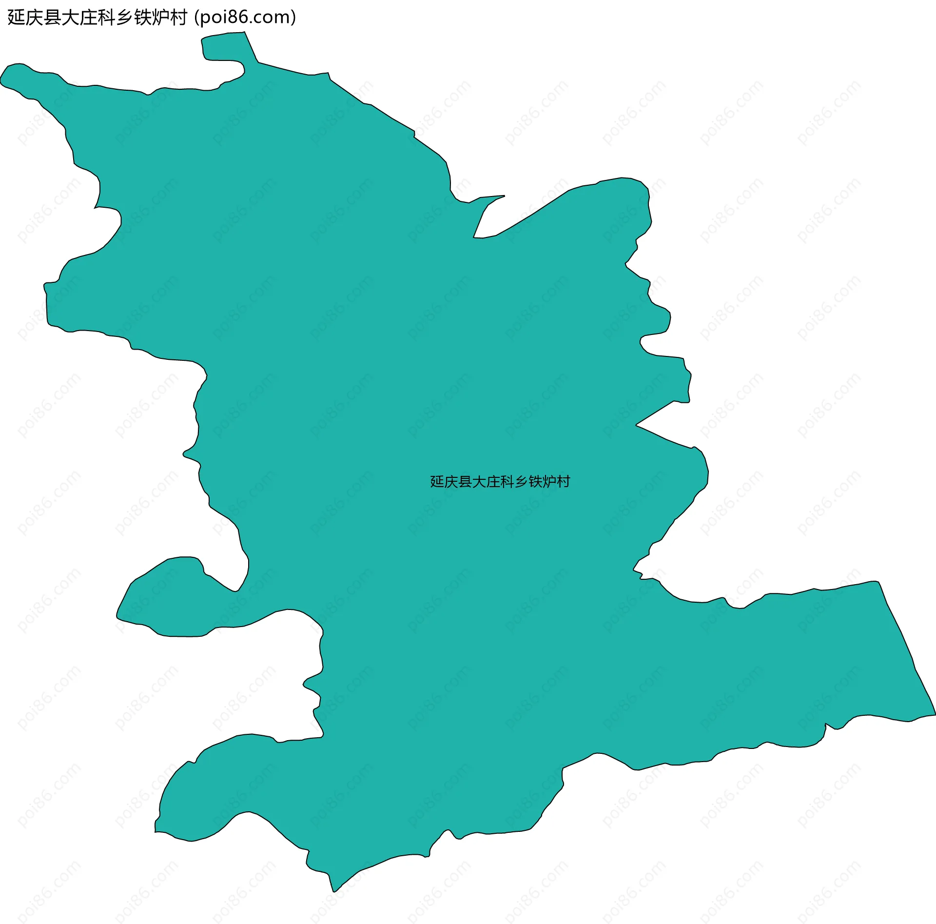 延庆县大庄科乡铁炉村边界地图