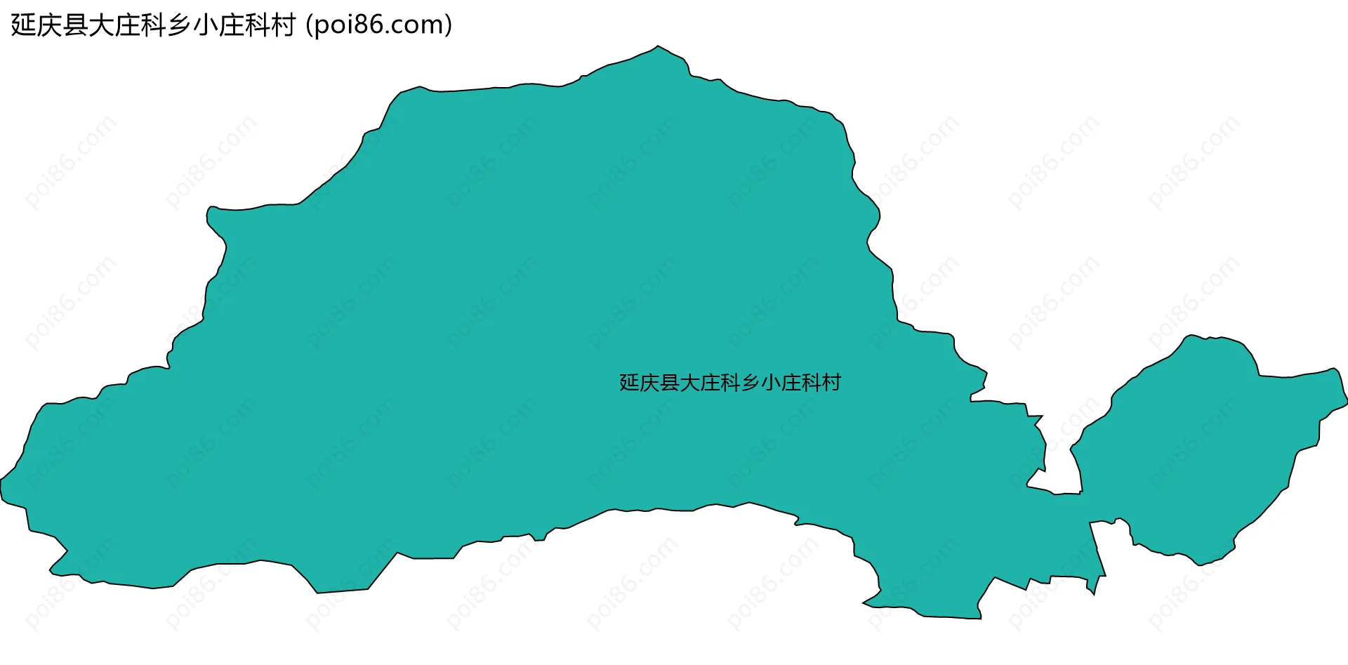 延庆县大庄科乡小庄科村边界地图