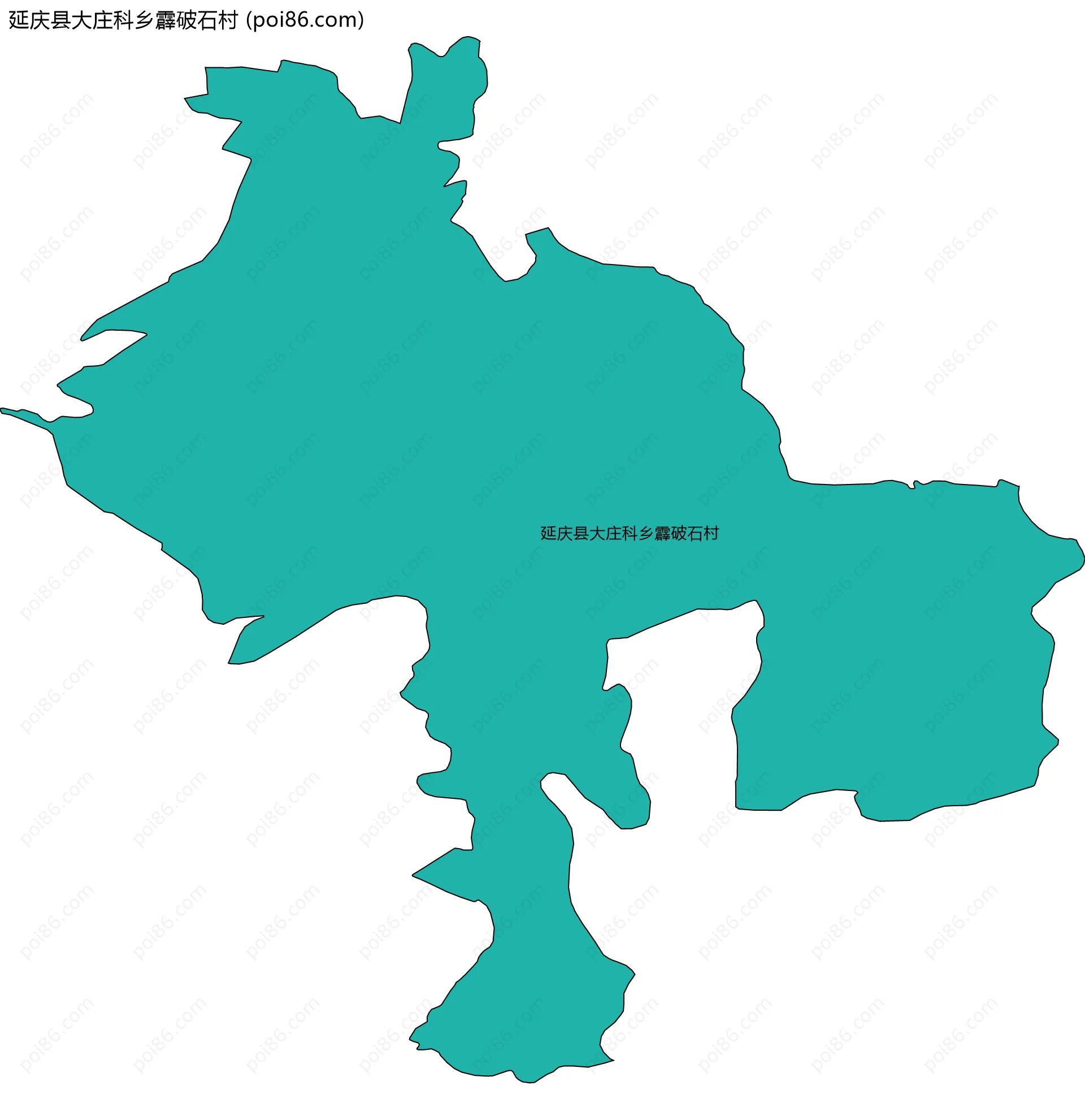 延庆县大庄科乡霹破石村边界地图