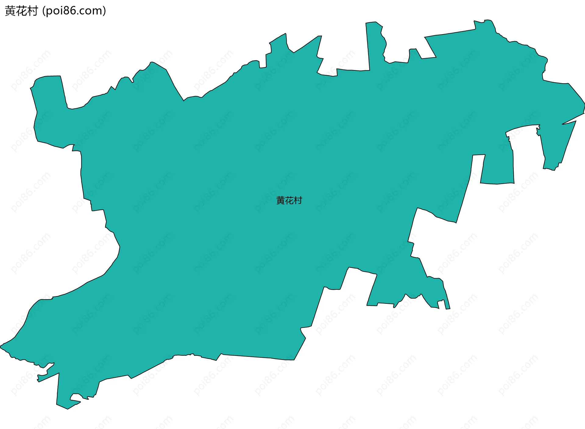 黄花村边界地图