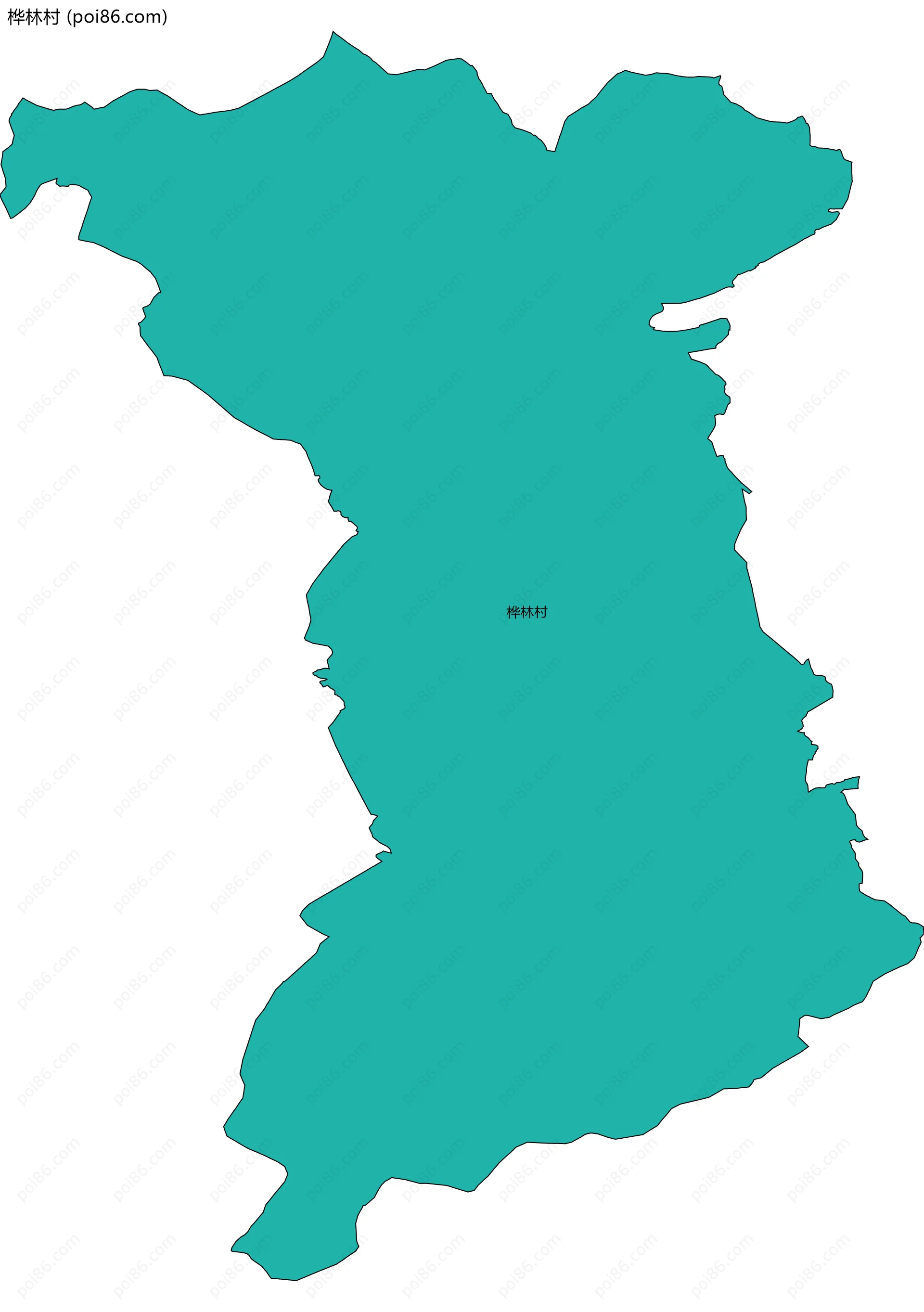桦林村边界地图