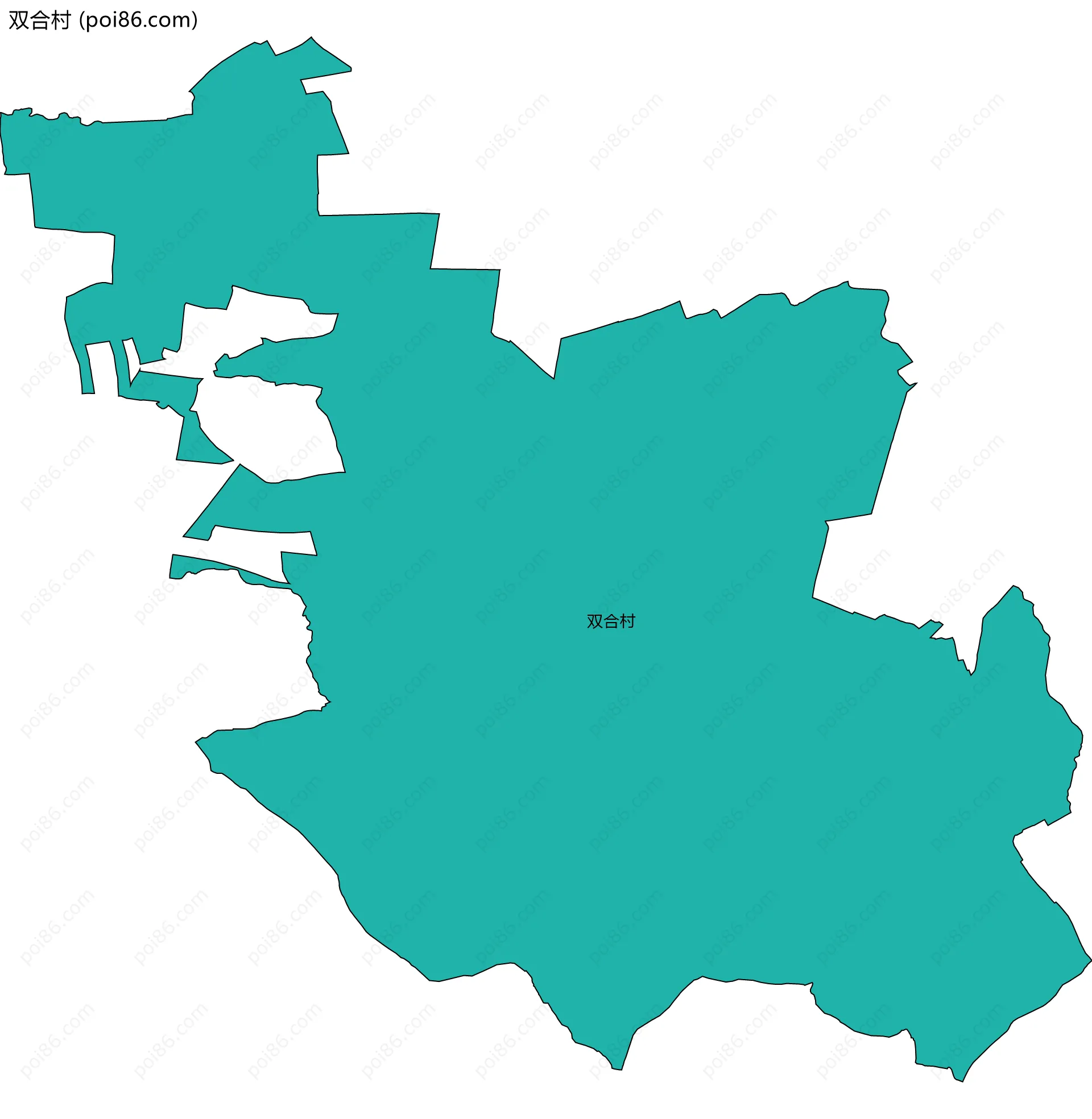 双合村边界地图