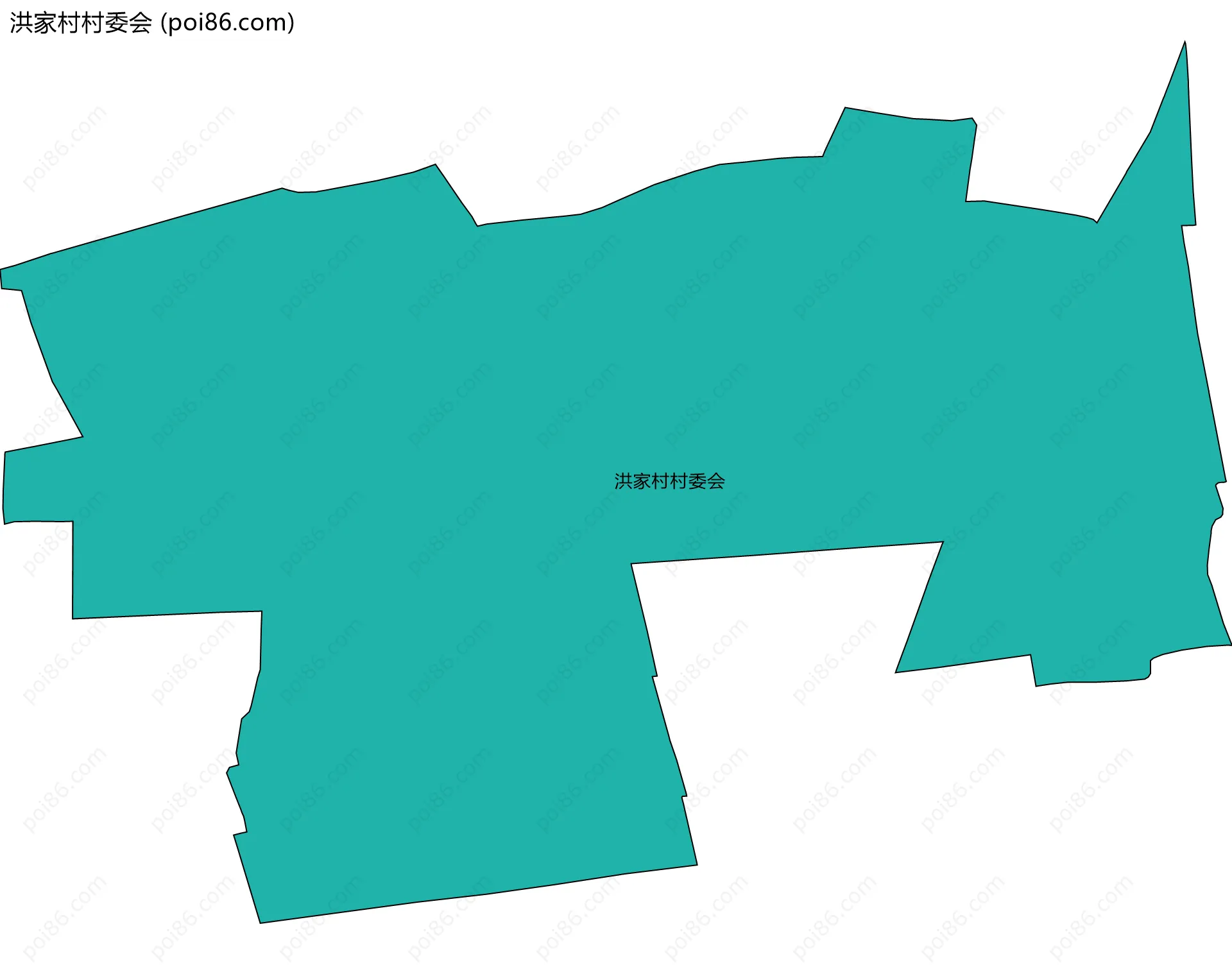 洪家村村委会边界地图