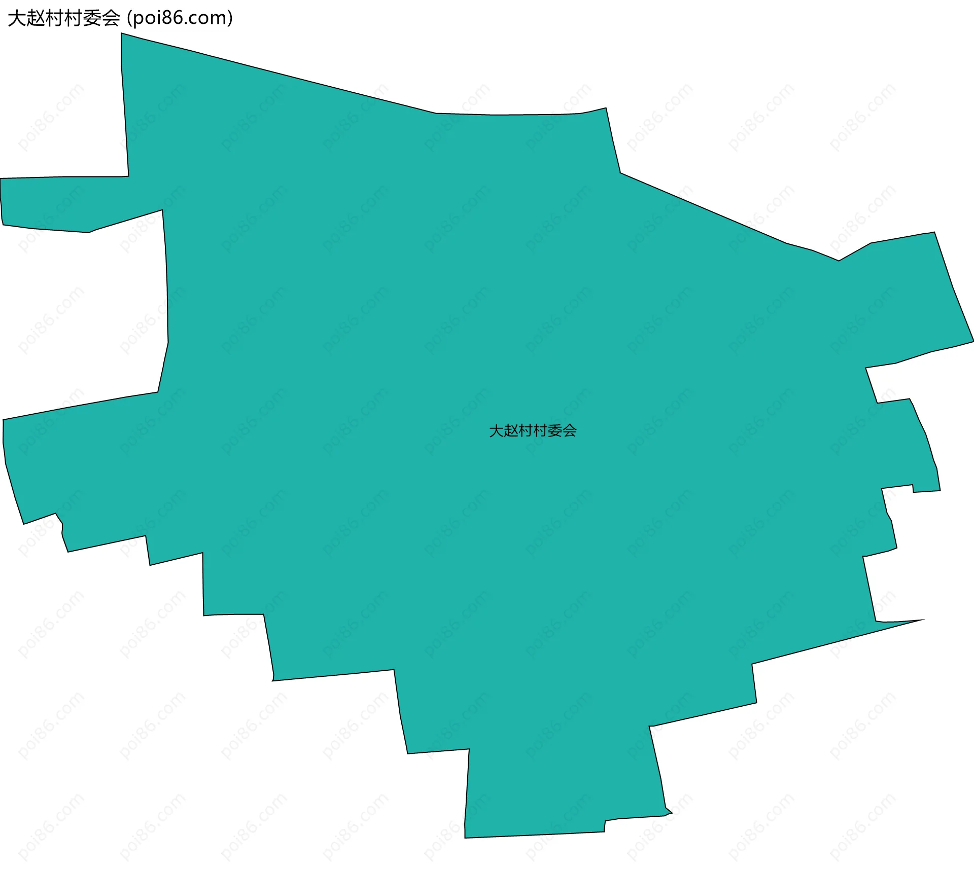 大赵村村委会边界地图