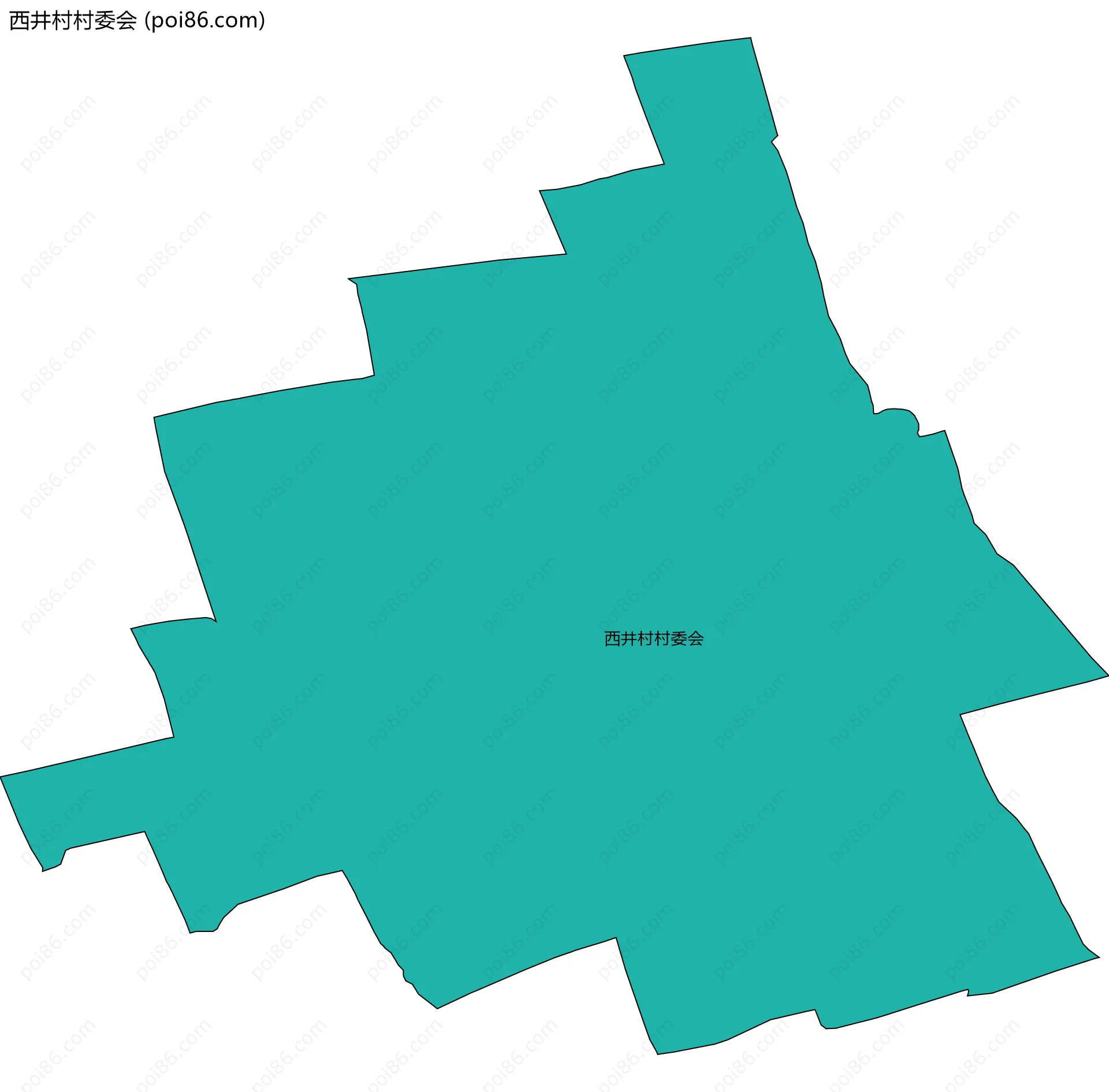 西井村村委会边界地图