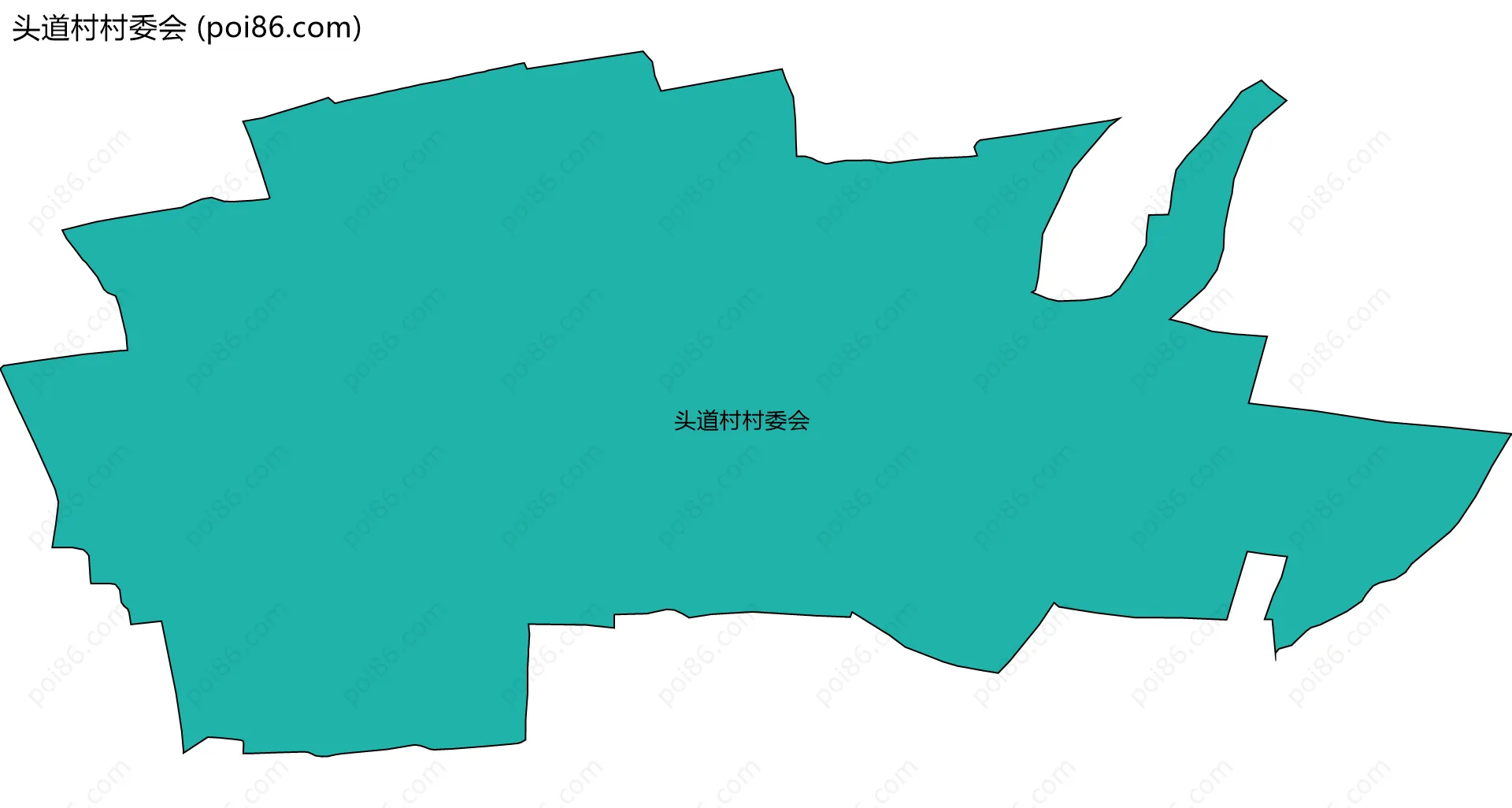 头道村村委会边界地图
