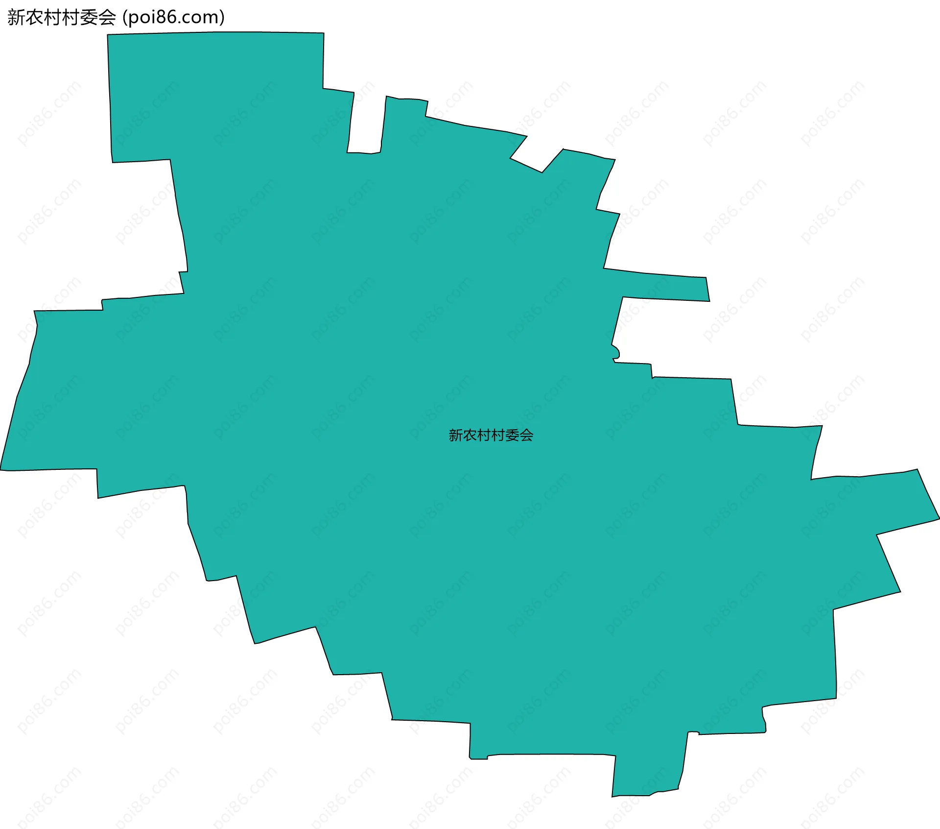 新农村村委会边界地图