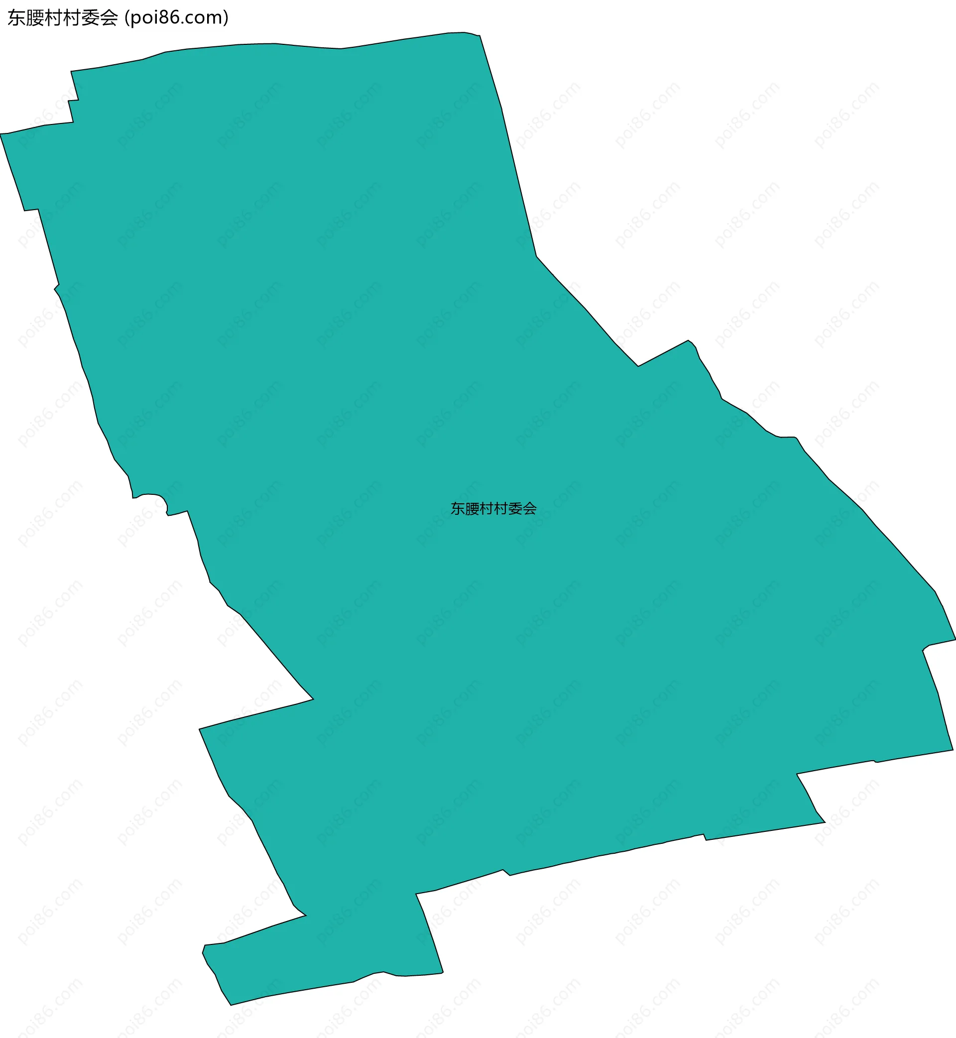 东腰村村委会边界地图