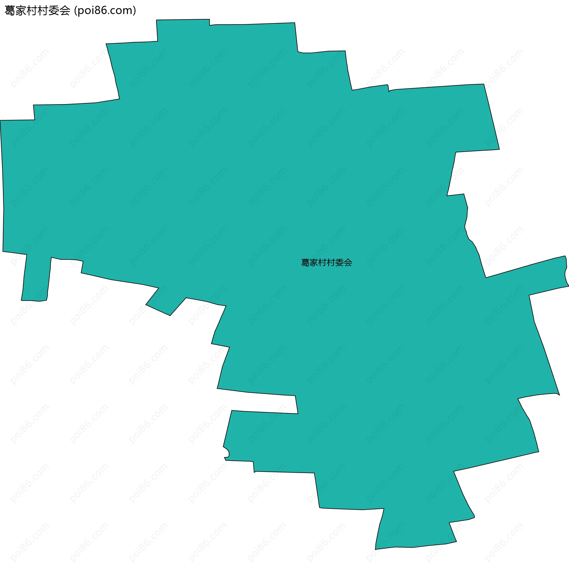 葛家村村委会边界地图