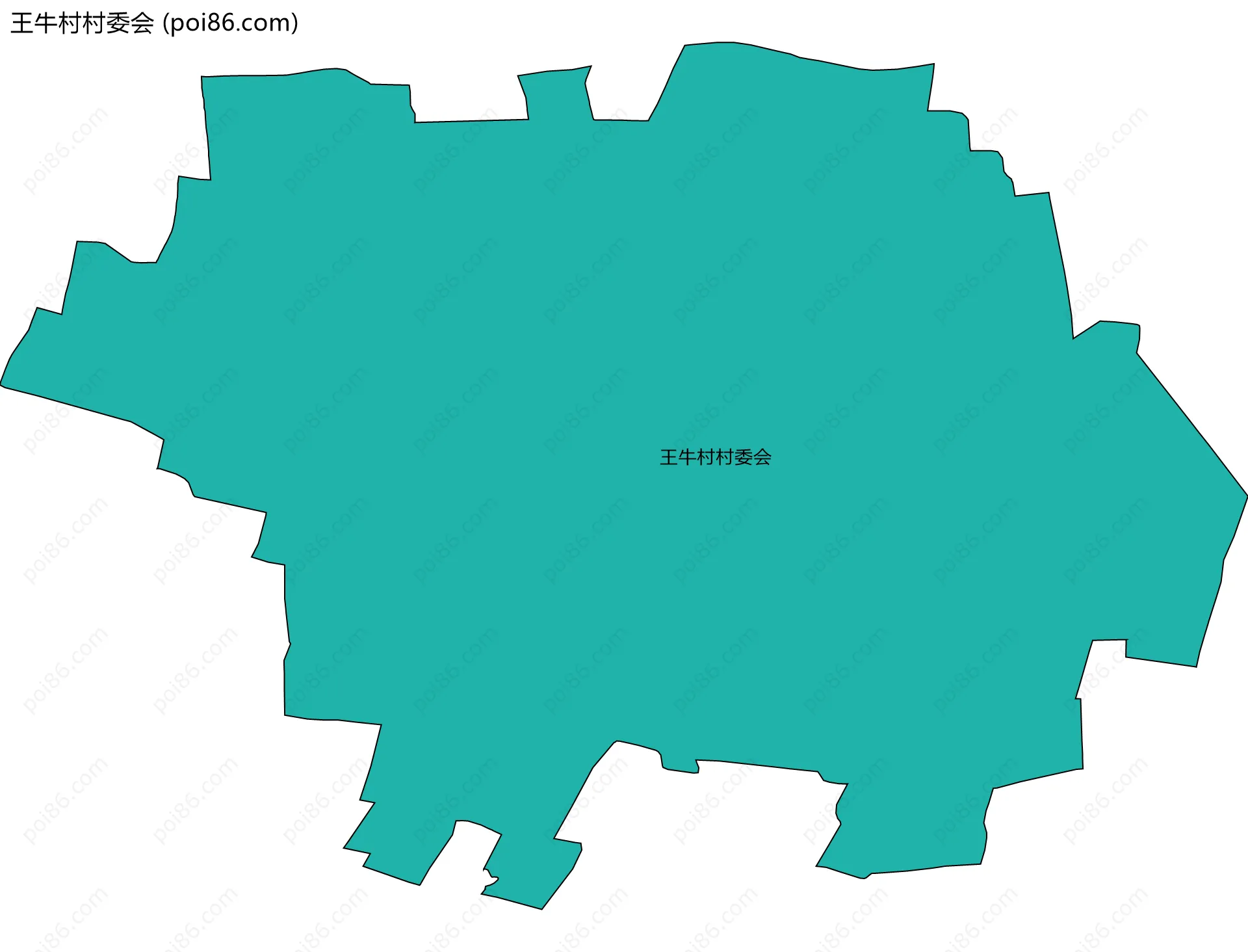 王牛村村委会边界地图
