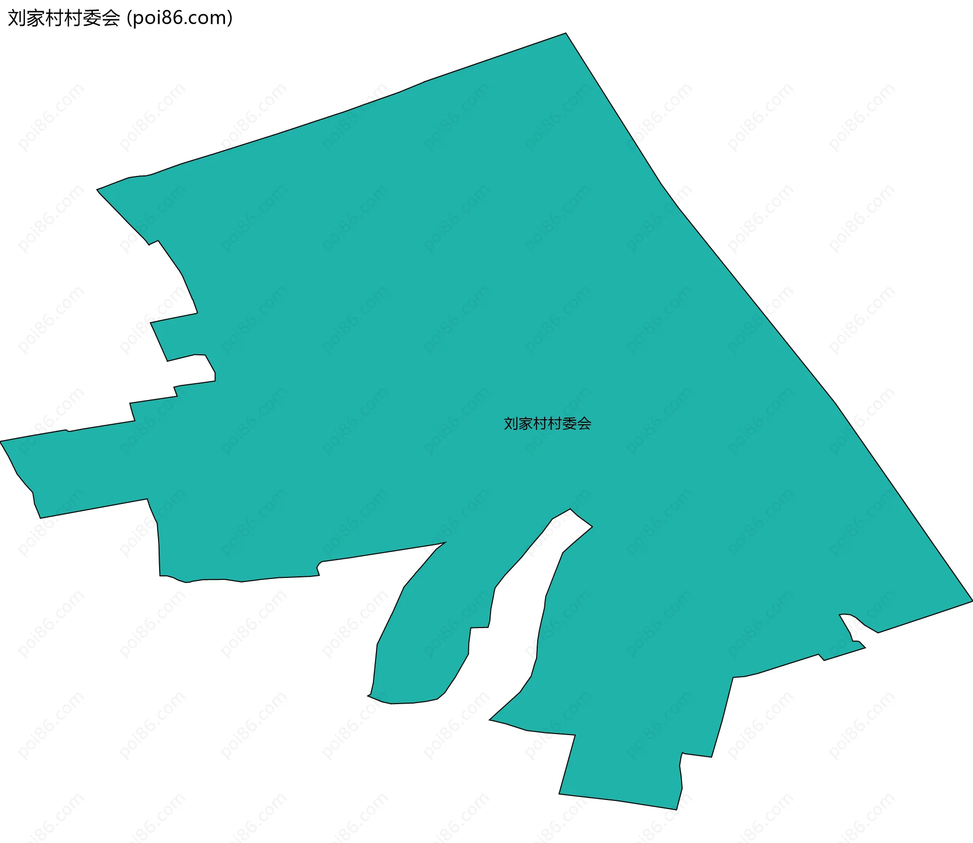 刘家村村委会边界地图