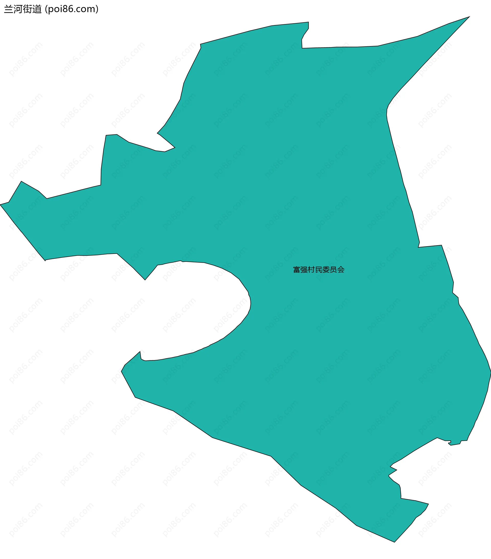 兰河街道边界地图(五级行政区划)