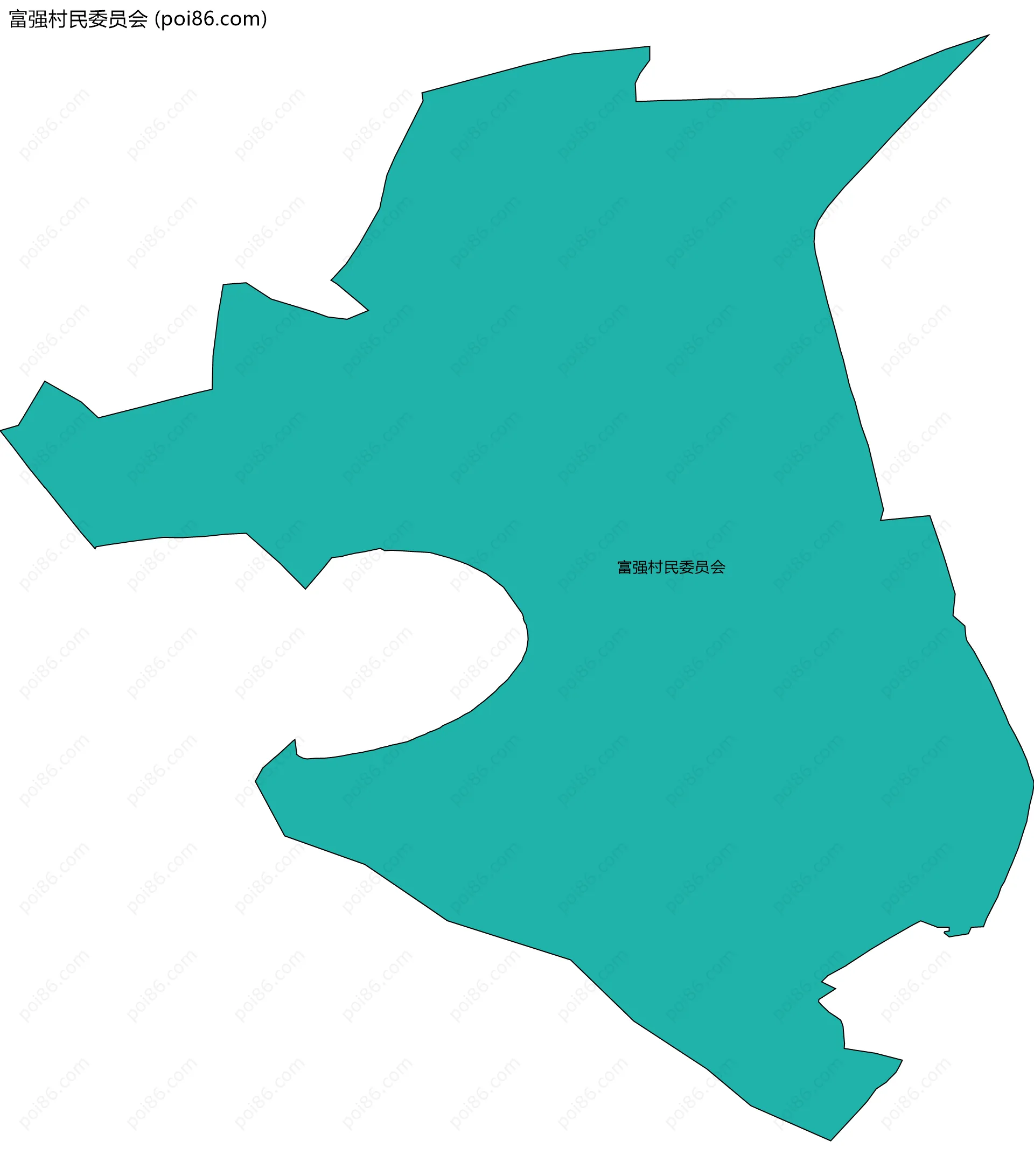 富强村民委员会边界地图