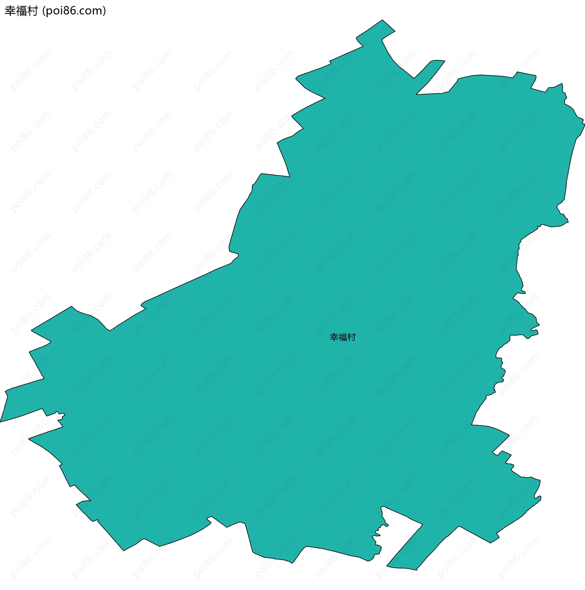 幸福村边界地图